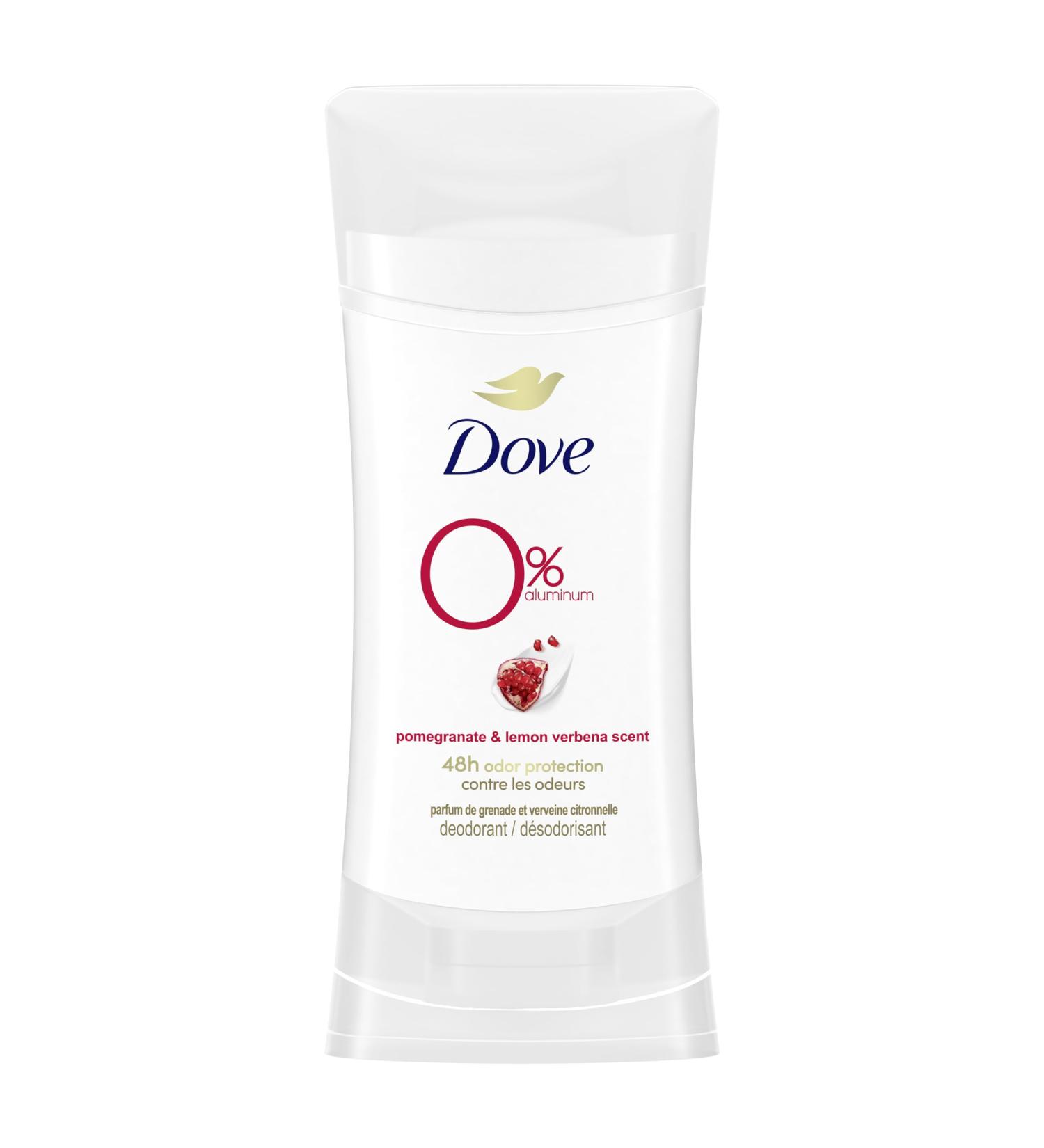 Dove 0% Aluminum Deodorant Stick Non-irritating Deodorant for Underarm Care Pomegranate and Lemon Verbena Kindest Aluminum free Deodorant 2.6 oz Pomegranate and Lemon Verbena 2.6 Ounce (Pack of 1) - Buy Online on GoSupps.com