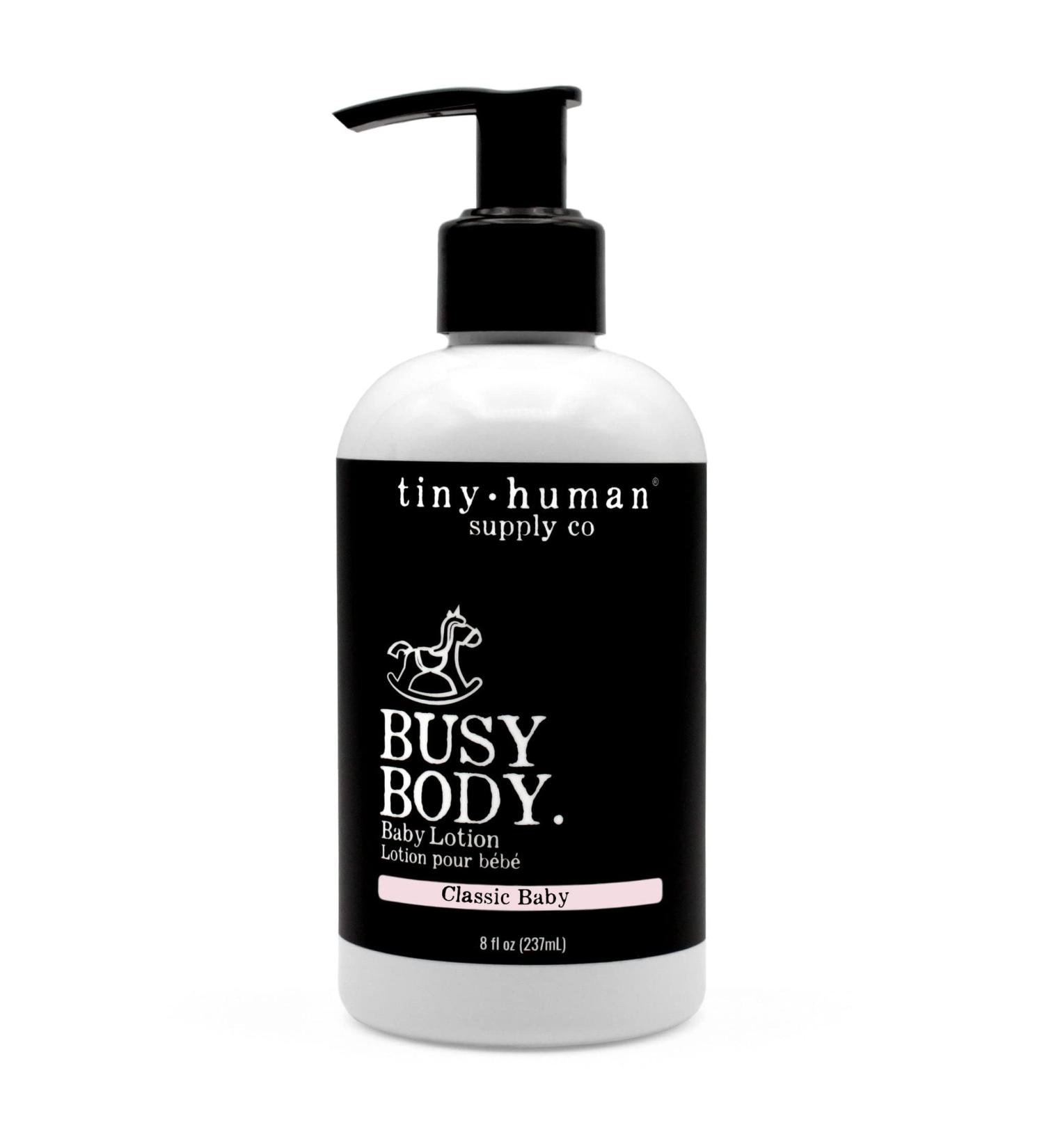 Tiny Human Supply Co Busy Body Baby Lotion 8oz - Classic Baby, Natural Ingredients - No Dyes, Parabens, or Phthalates - 8 Fl Oz - Buy Online on GoSupps.com