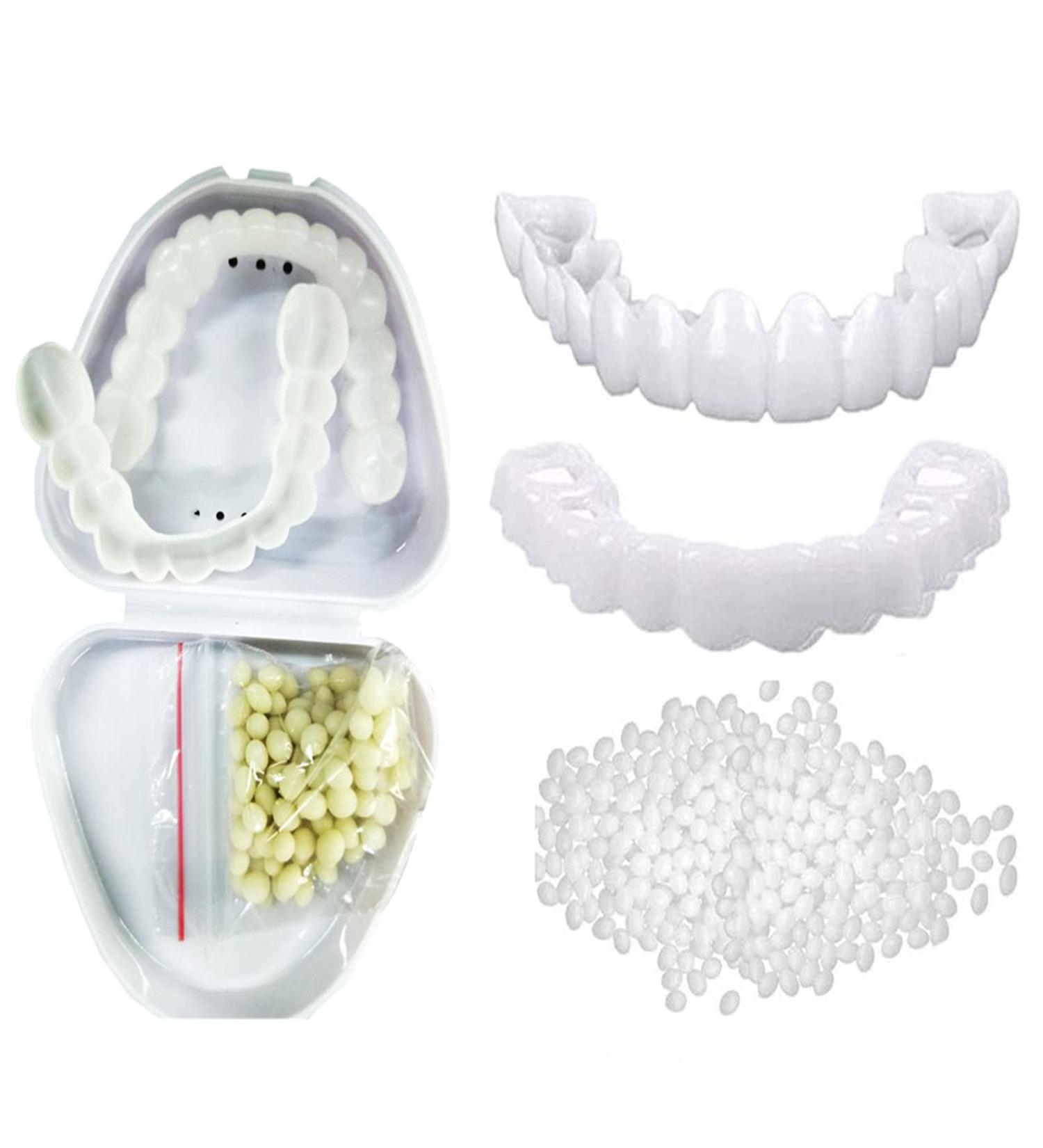 Buy Tistik 2 Pairs Cosmetic Veneers - Temporary Whitening Repair Kit for Men & Women - Artificial Teeth for Instant Smile Enhancement - Buy Online on GoSupps.com