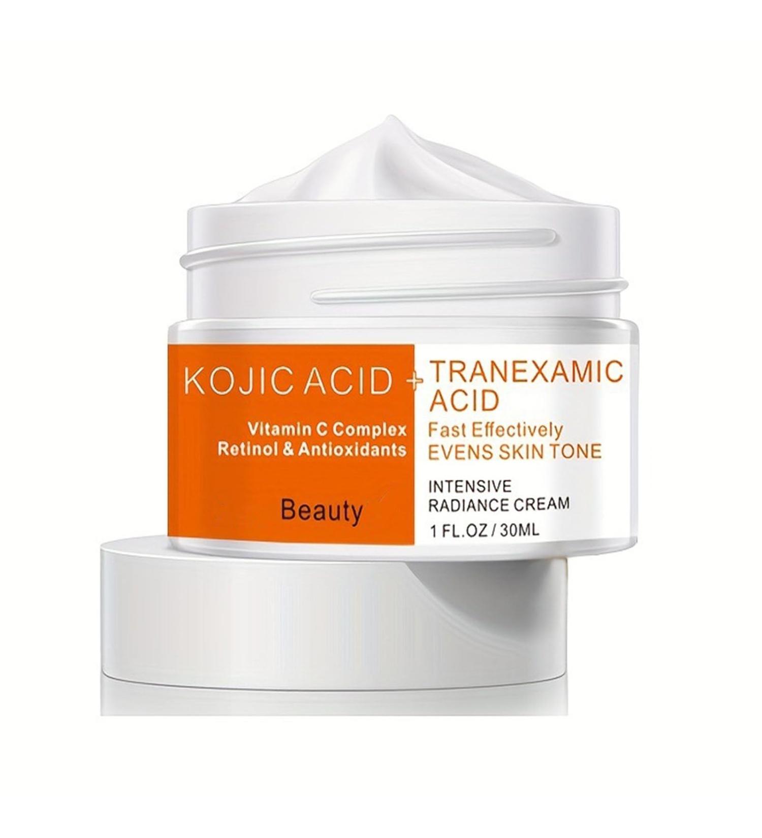 Kojic Acid + Tranexamic Acid Face Cream for Skin Clarification Revitalize Complexion Boost Radiance Face & Body Kojic Acid Face Cream for Dark Spots Cream - Buy Online on GoSupps.com