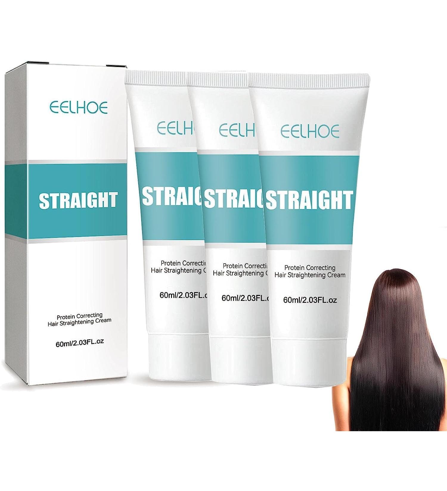 KYOSK Hair Straightener Cream Keratin Hair Treatment Straightener Protein Correcting Hair Straightening Cream Silk and Gloss Nourishing Smoothing for All Hair Types (3pcs) - Buy Online on GoSupps.com