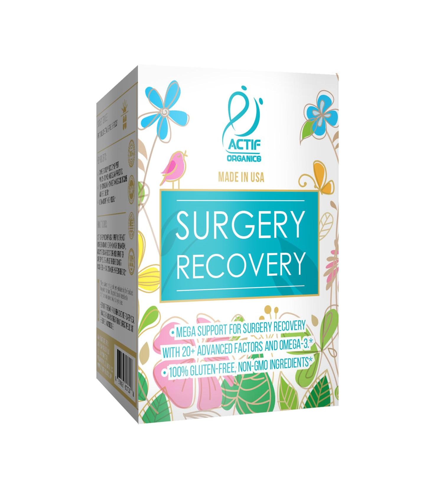 ACTIF Surgery Recovery Supplement with 20+ Advanced Factors and Omega-3 Non GMO Made in USA 90 Count Double Chlorella Factor + Zinc - Buy Online on GoSupps.com