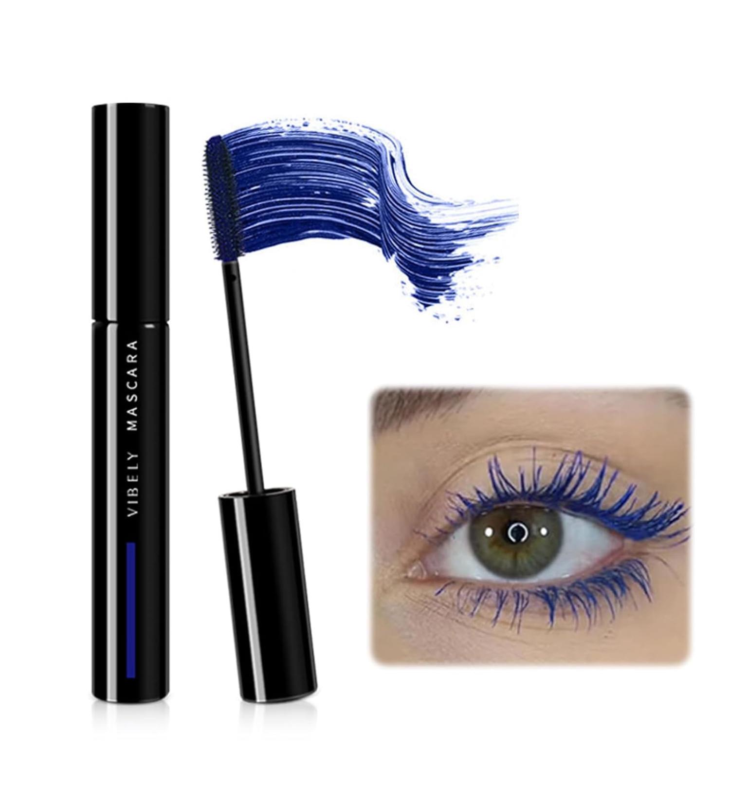 Generic Mascara for Eyelashes Coloured Mascara Waterproof Brown Mascara Voluminous Fiber False Lash Effect Tubing Mascara Volumizing Lengthening Charming Curling Eyelashes Party Stage Use Blue - Buy Online on GoSupps.com