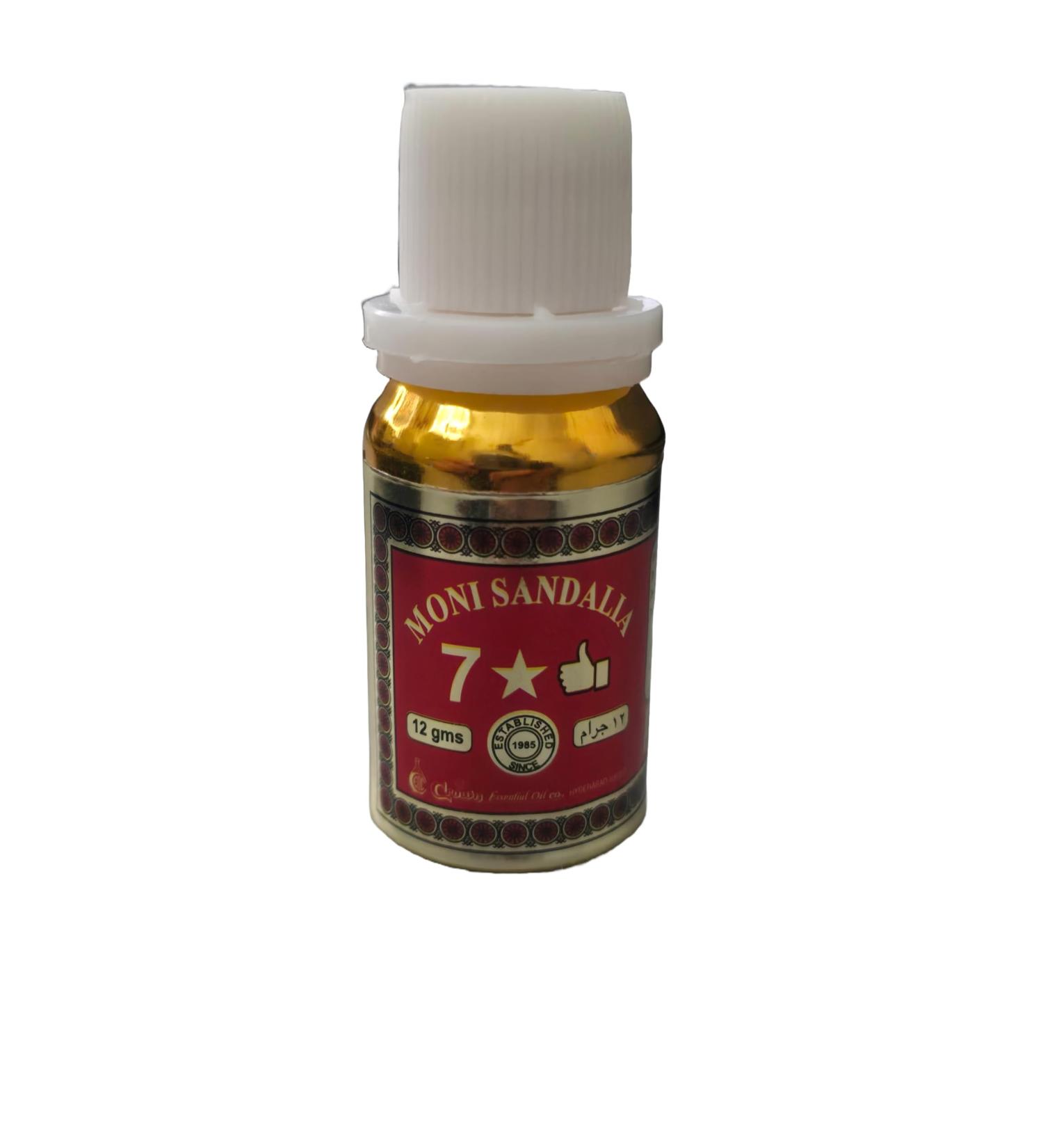 Sandalwood Perfume Oil Sandal Wood Fragrance Oil (No Alcohol) Perfume Bottle with Plastic Inner Stopper Perfumes for Women and Men by Crown Essential Oil Co. 12 gram (0.42 oz).