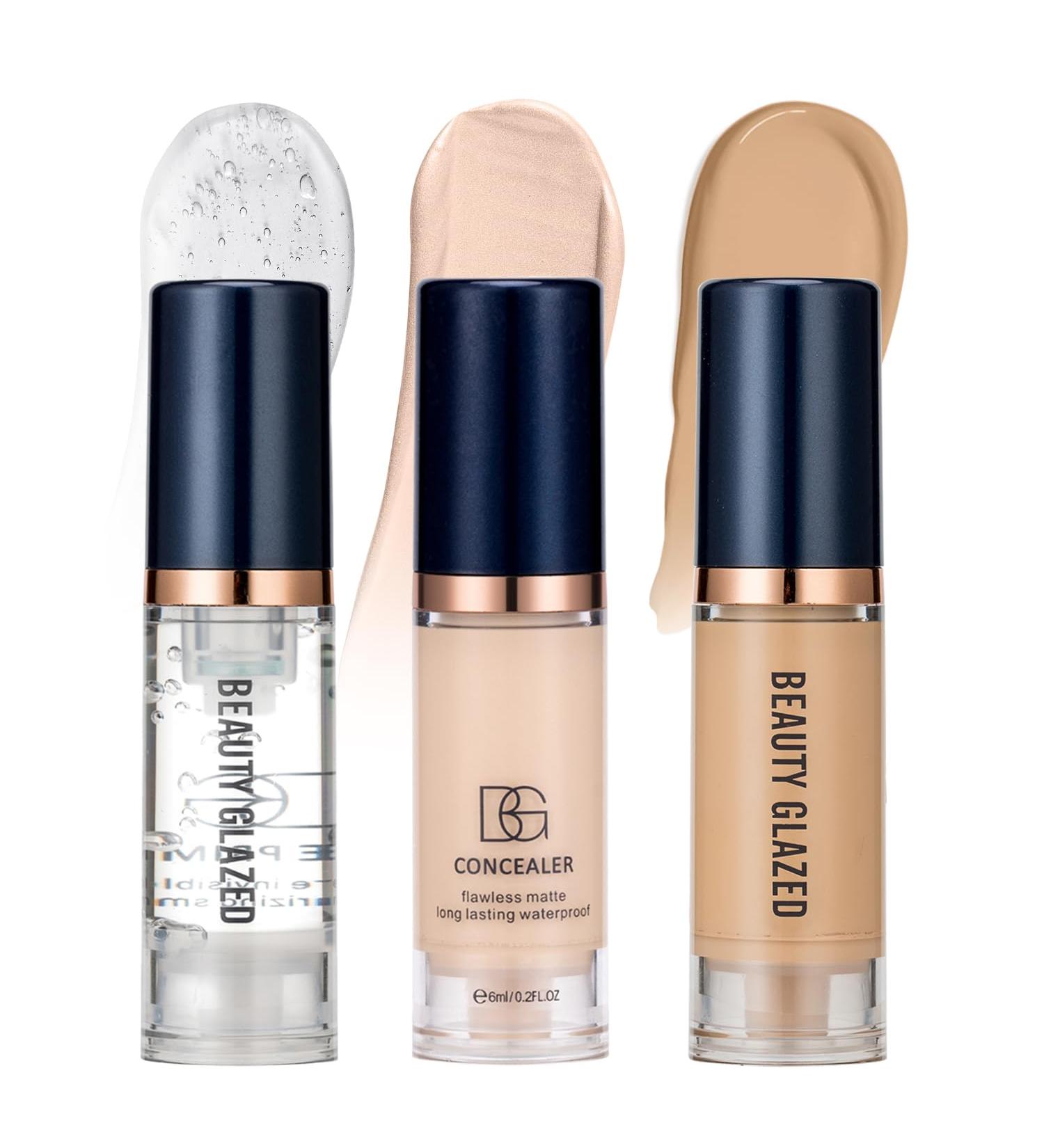  SONGVISON Foundation 3 combinations: primer + concealer + liquid makeup base long-lasting makeup base with medium to full coverage Soft Matte Oil Control makeup base - Buy Online on GoSupps.com