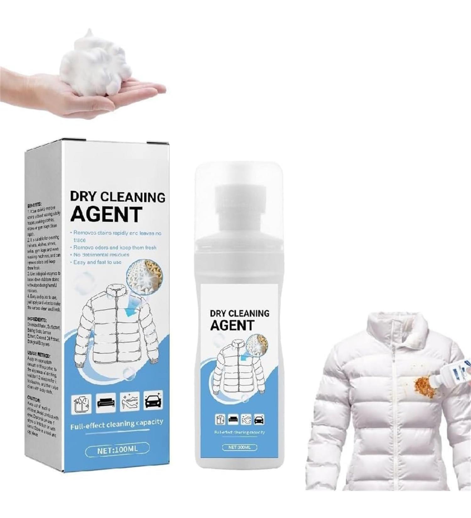 VZFIT Down Jacket Foam Dry Cleaner 2024 New Dry Cleaning Agent For Winter Coats Leave-In Down Jacket Wash Detergent Dry Cleaning Stain Remover for Clothes 1pcs - Buy Online on GoSupps.com