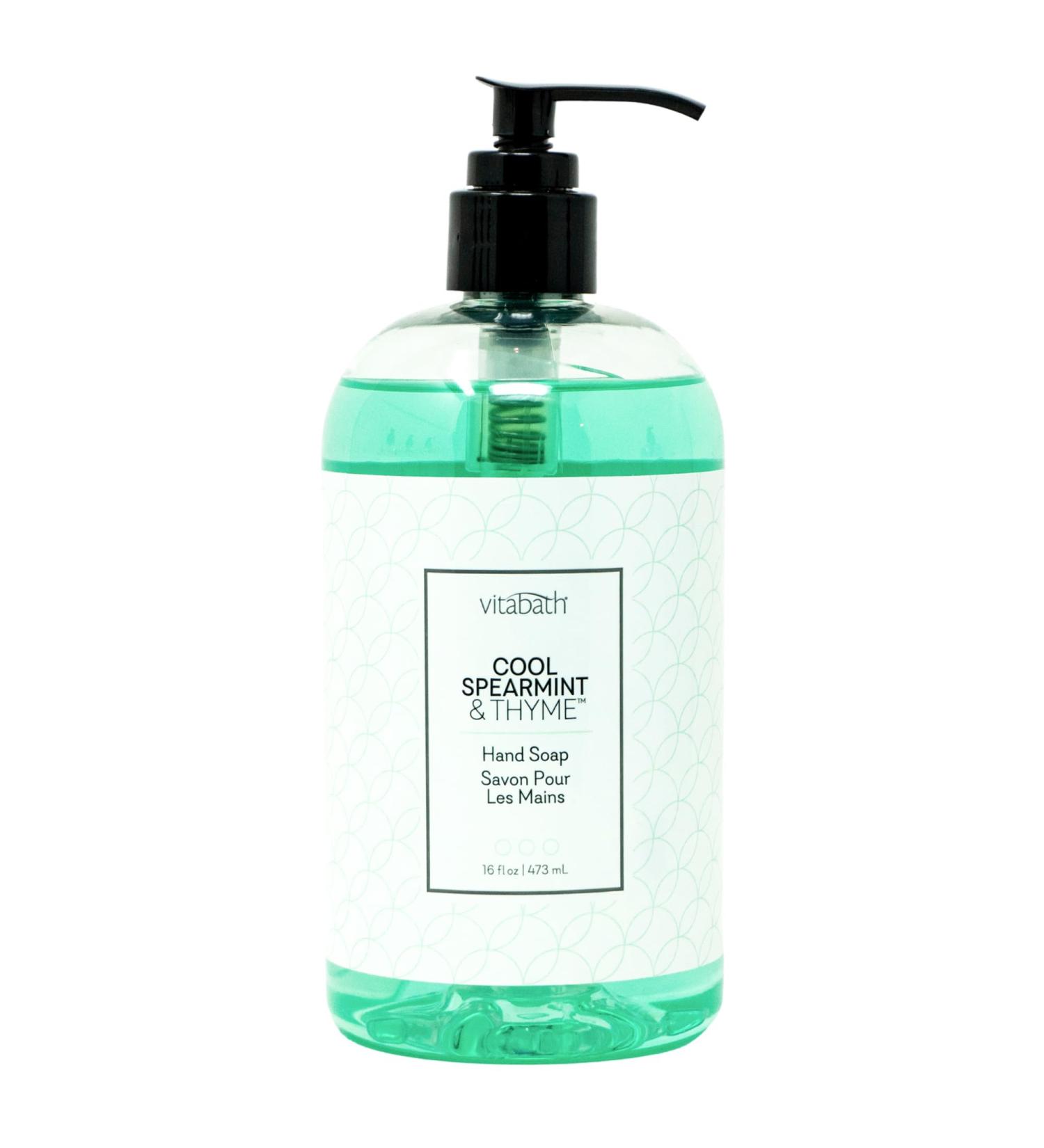 Buy Vitabath Cool Spearmint & Thyme Hand Soap - Nourishing Cleansing Moisturizing 16 oz | Cruelty-Free Gluten-Free Paraben-Free - International Shipping Available - Buy Online on GoSupps.com