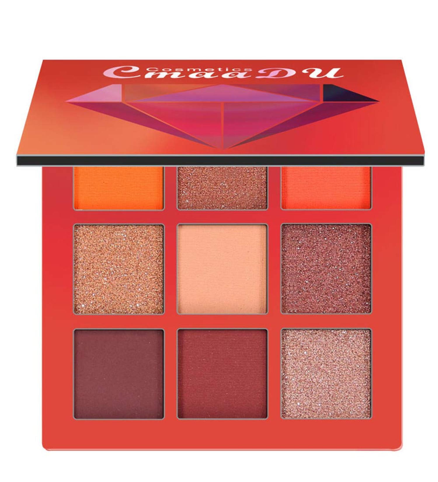 LoveLeiter Cosmetic Matte Eyeshadow Cream Palette Shimmer Palette Shimmer Set 9 Colors Pressed Eyeshadow Smokey Shimmer Eyeshadow Pigments Powder Makeup