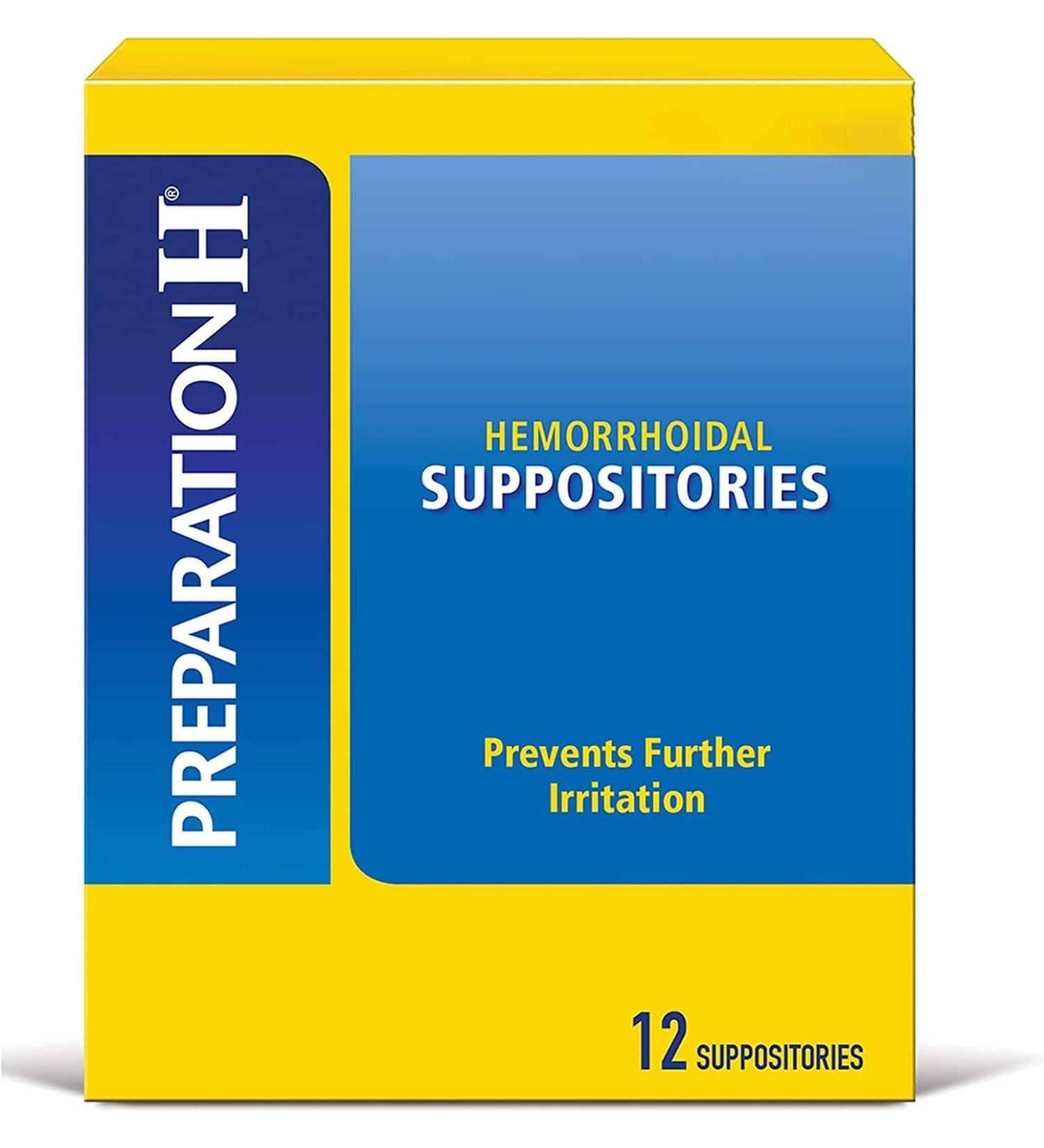 Preparation H Hemorrhoidal Suppositories 12 ea - Pack of 2 - Buy Online on GoSupps.com