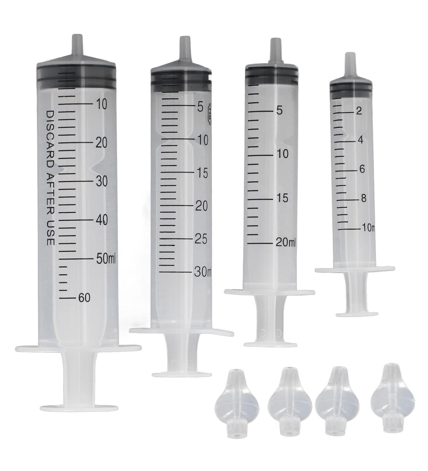 Professional Baby Nasal Syringe Set - 4pcs 10ml-60ml with Safe Silicone Tips | Portable Infant Nose Cleaner for Quick Rinse - Buy Online on GoSupps.com