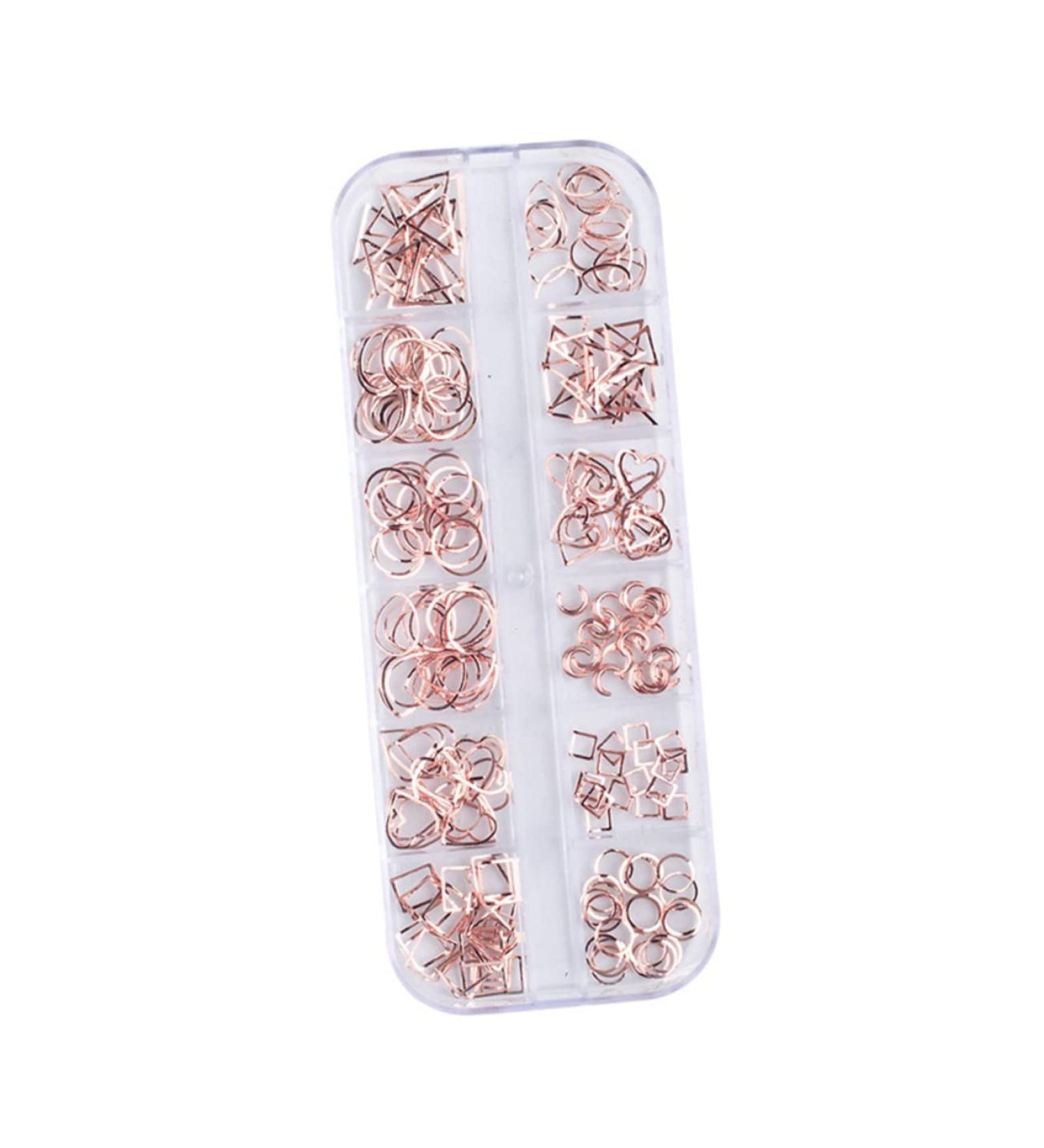 Housoutil 1 Box Manicure Decoration Decorations Boxed Knot Top Headband Nail Art Decoration Metal Nail Accessories Nail Art Rivet Velvet Cosmetic Bag Natural Nails Stud Rose Gold Size 1 As Shown - Buy Online on GoSupps.com