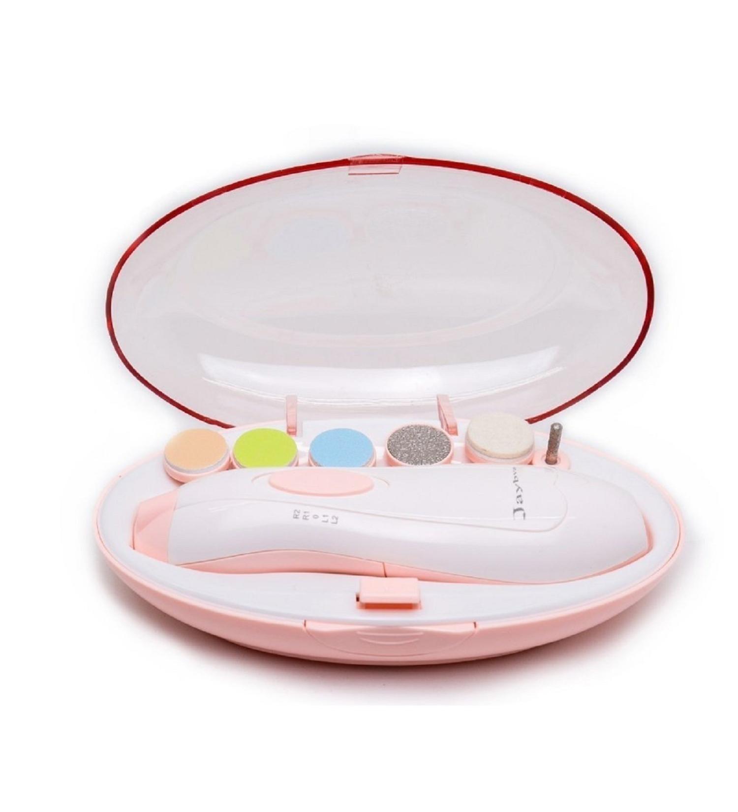 Jaybva Baby Nail File Electric Trimmer - Safe Clippers Set for Newborns & Toddlers - Automatic Nail Cutter Kit in Pink - Buy Online on GoSupps.com