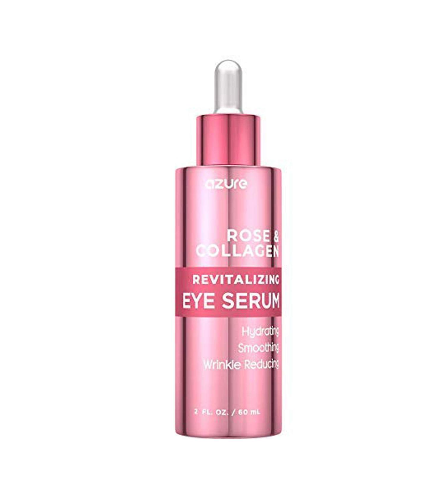 AZURE Rose & Collagen Revitalizing Eye Serum - Hydrating & Smoothing | 60mL - Reduces Wrinkles, Fine Lines, Under Eye Bags | Anti-Aging Formula from Korea - Buy Online on GoSupps.com