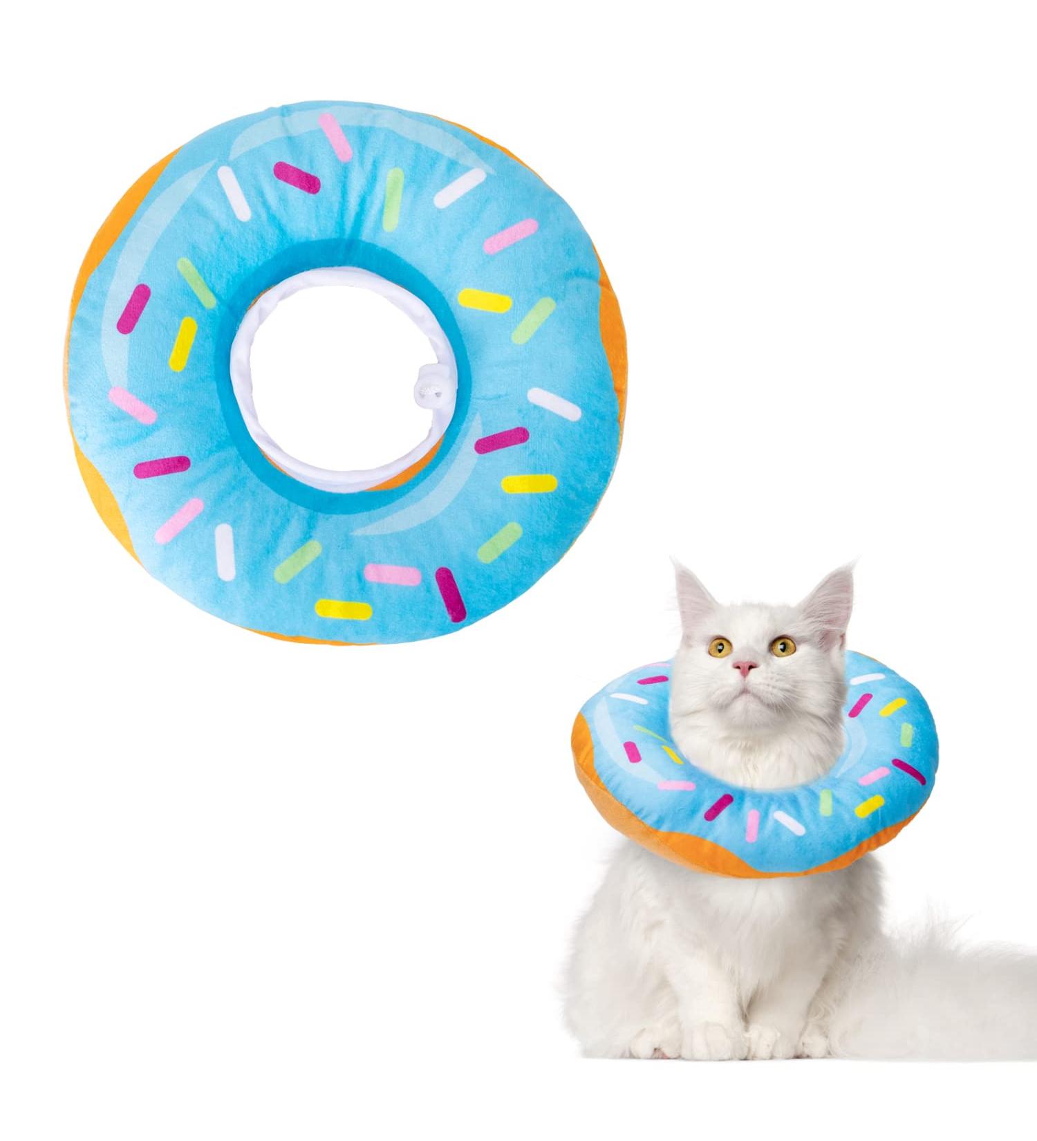 Nobleza Cat Cone Collar Soft | Adjustable Donut Pet Recovery Collar | Comfy Elizabethan Collar After Surgery - Buy Online on GoSupps.com