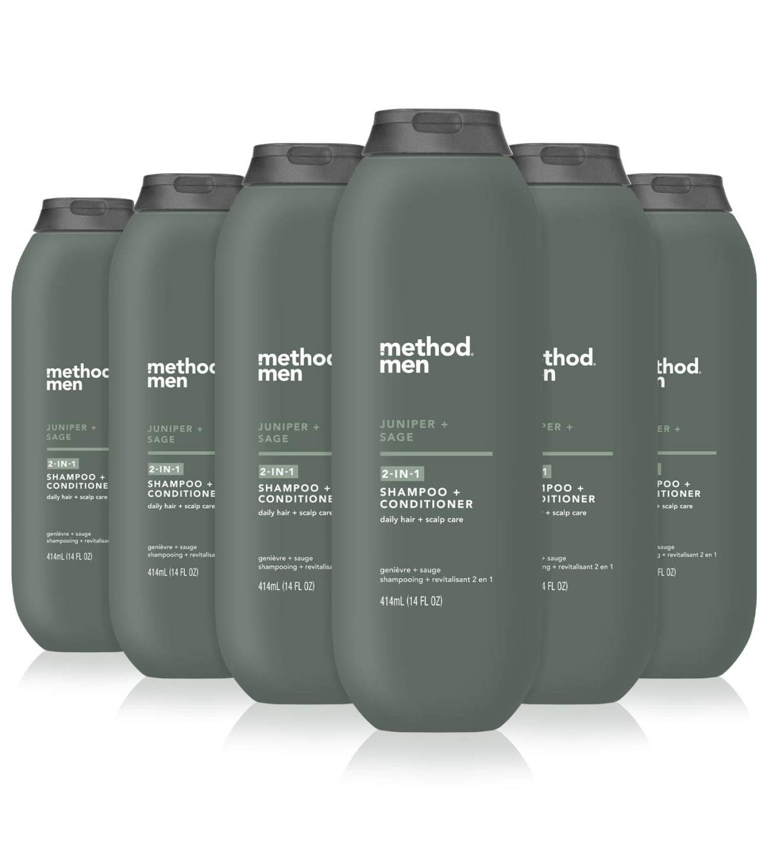 Method Men 2-in-1 Shampoo + Conditioner Juniper & Sage 6 Pack - Buy Online on GoSupps.com
