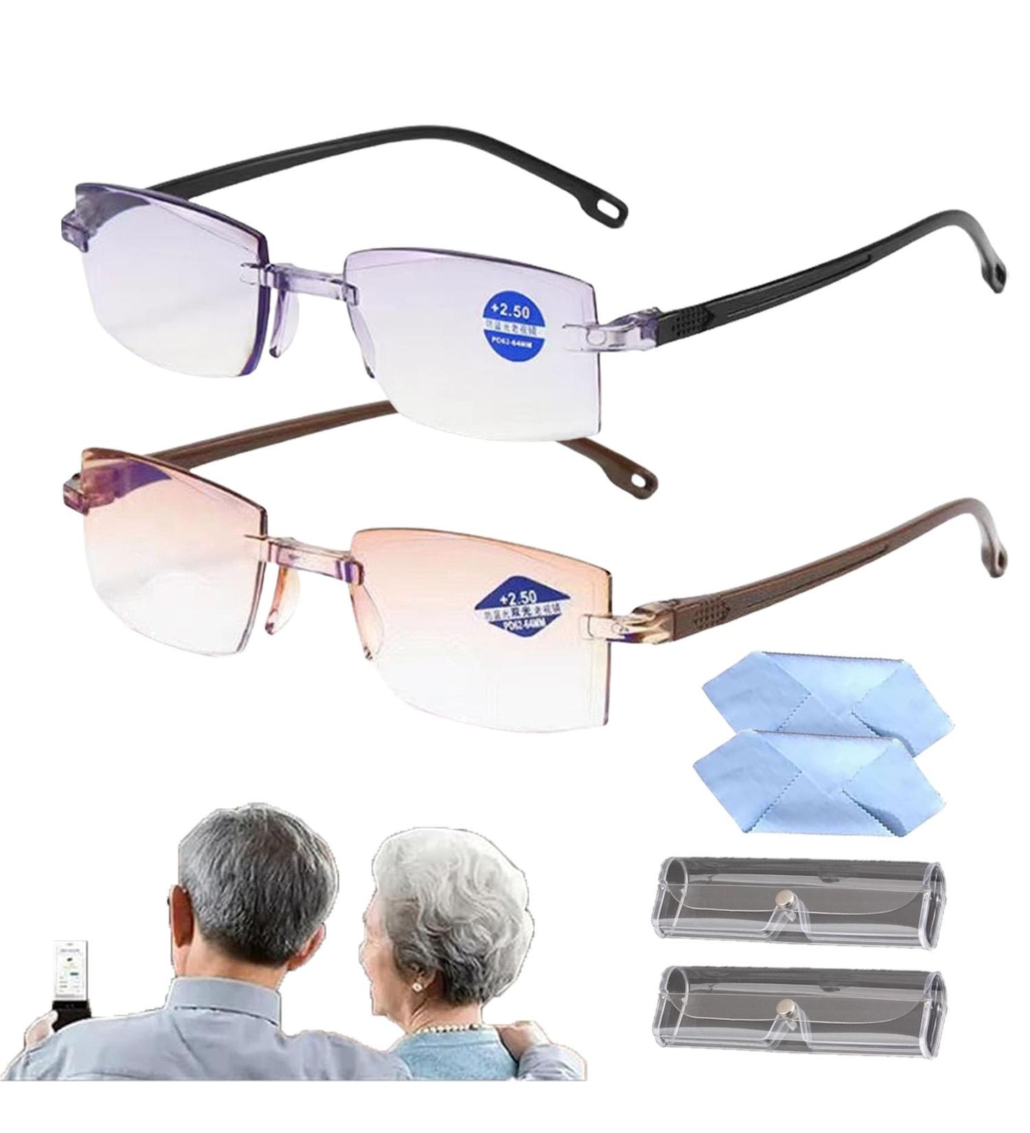 Shop Autozoom Reading Glasses for Men & Women - 2 PCS Sapphire Anti Blue Light Progressive Dual-Use +1.5/150 | International Shipping Available - Buy Online on GoSupps.com