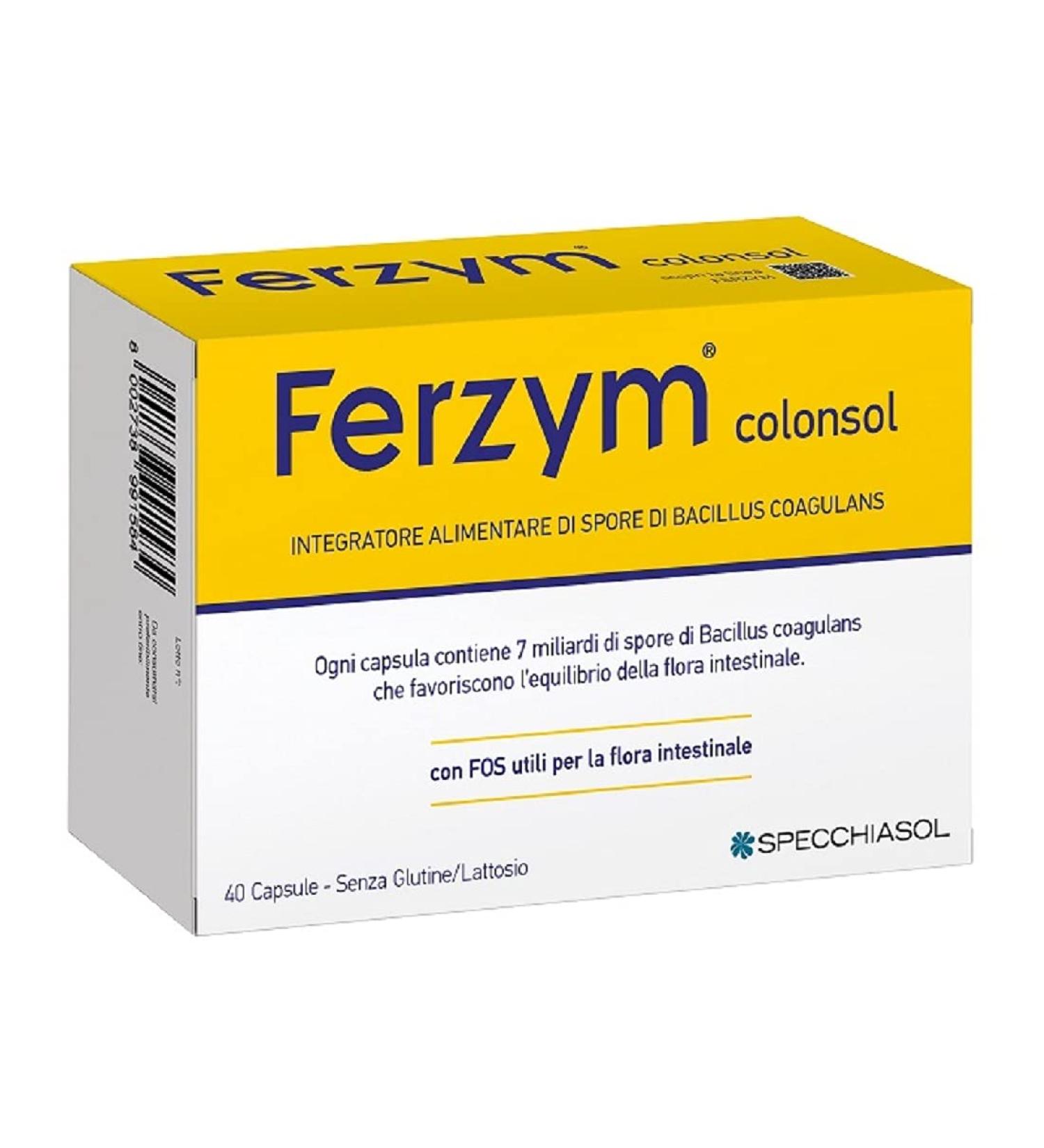 Specchiasol Ferzym Colesol New 40 Capsules