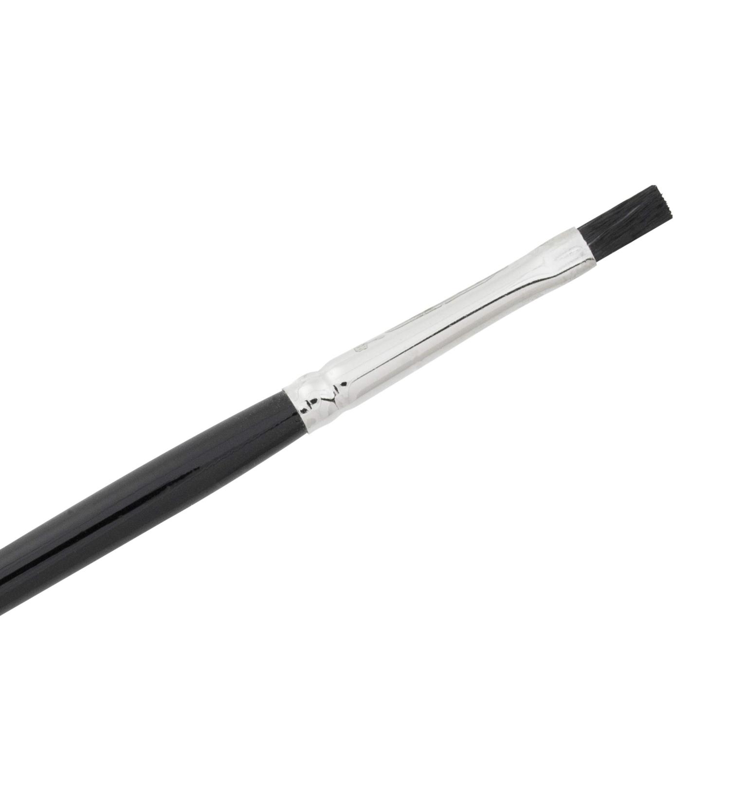 Premium Gel Modelling Brush Cowhide - Made in Germany - Flat Tip - Size 4 4 black