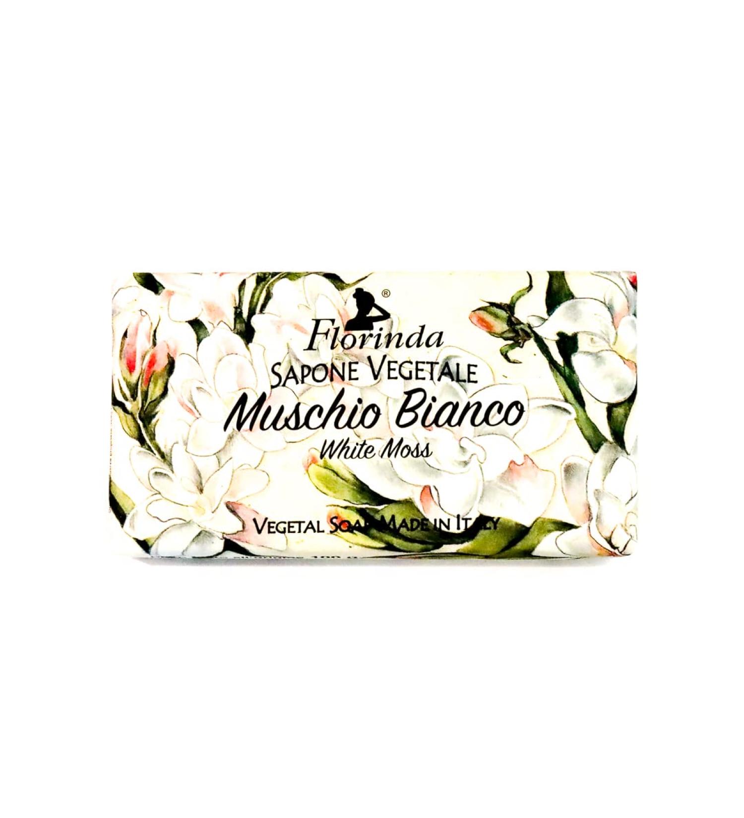 Florinda Magic of Flowers White Moss Vegetal Soap Bar - 100g | Natural Eco-Friendly & International Shipping - Buy Online on GoSupps.com
