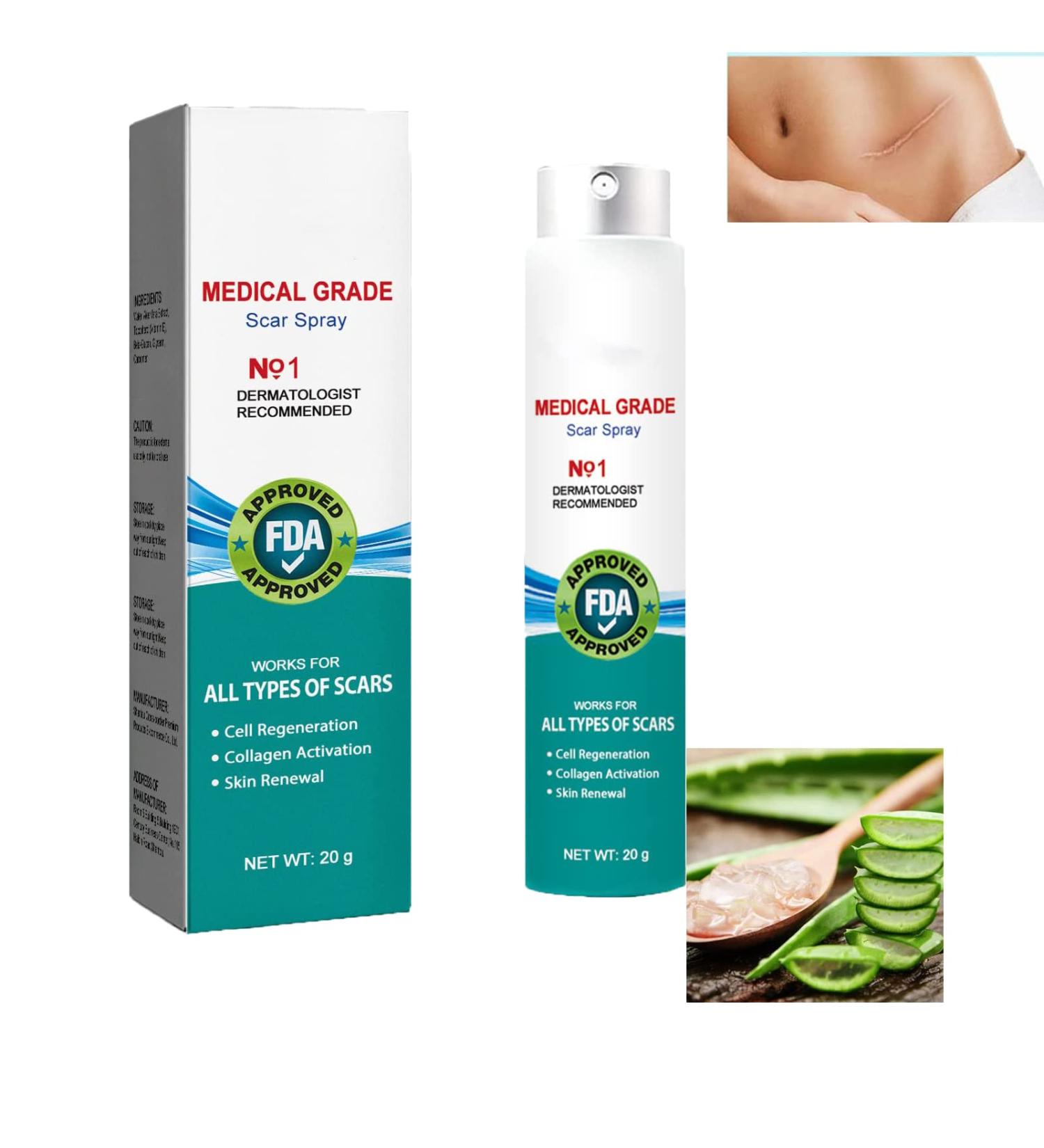 Advanced Scar Removal Spray for Acne & Dark Spots - Gentle Skin Care Treatment for Prone Skin - 1pcs - Buy Online on GoSupps.com