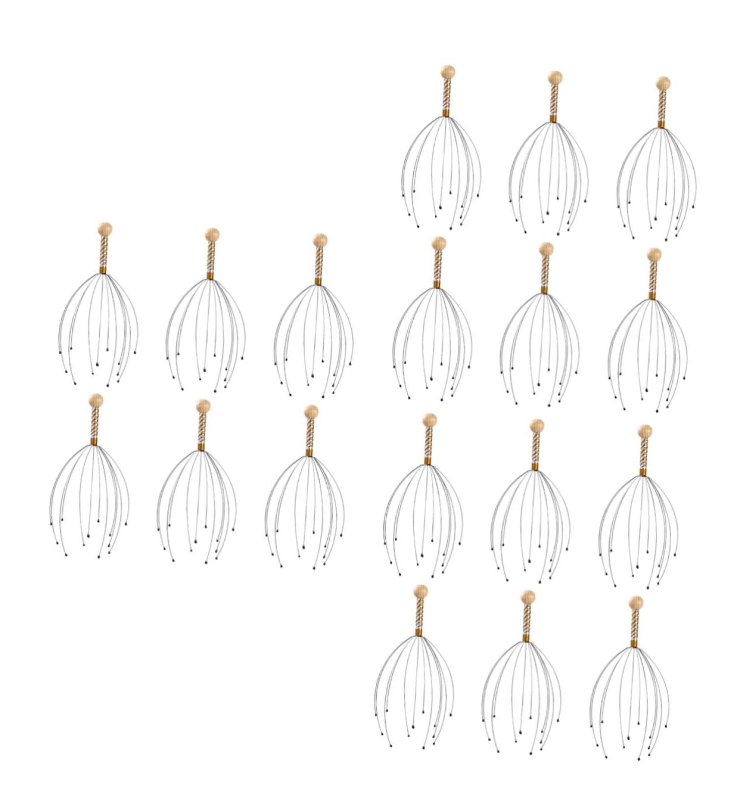 TOVINANNA 18 STK Scalp Care Massage Device | Mini Massager Tool for Hair & Head | Steel Massage Bush for Relaxation & Wellness - Buy Online on GoSupps.com