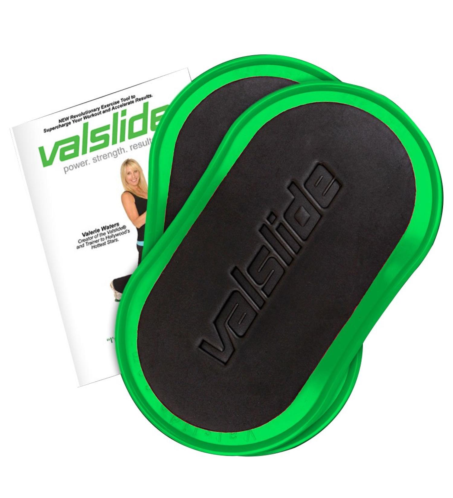Valslide Sliding Discs - Perfect for Abdominal Muscle Training | Green Slide Pads for All Surfaces | International Shipping Available - Buy Online on GoSupps.com
