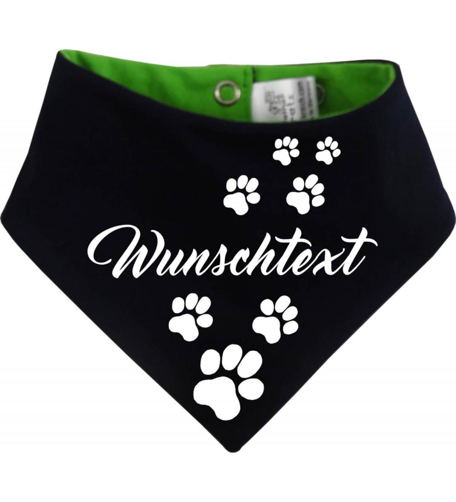 Multicolor Reversible Dog Bandana - Navy Lime for Neck Size 27-30 cm | Custom Text Available - Buy Online on GoSupps.com