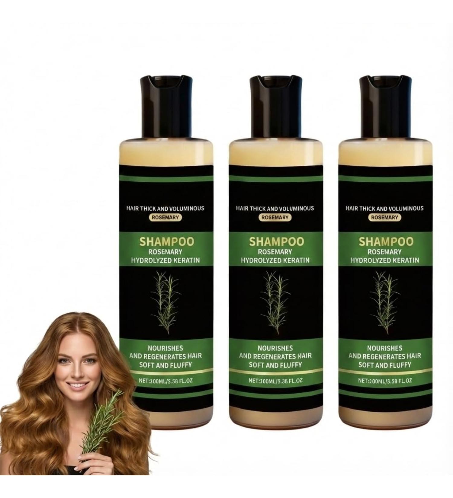  HNYXEQJL Rosemary Hydrolyzed Keratin Shampoo - Hair Growth Shampoo - Products to Thicken Thinning Hair - Volumizing and Strengthening Shampoo - For Men and Women - 3 - Buy Online on GoSupps.com