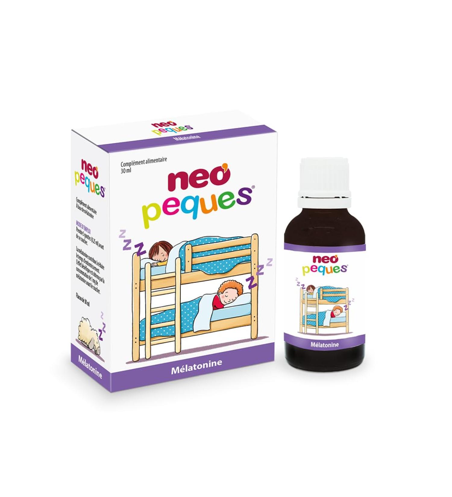 NEO PEQUES - M latonine - Compl ment Alimentaire base de M latonine pour Enfants en Gouttes - Aide Am liorer le Sommeil - 30 ml - Buy Online on GoSupps.com