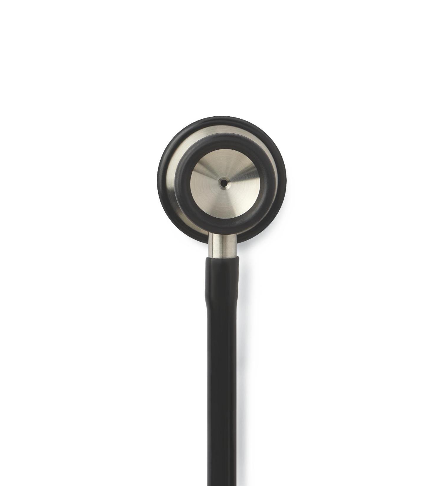 Medline Elite Stainless Steel Cardiology Stethoscope Black Acoustically Superior