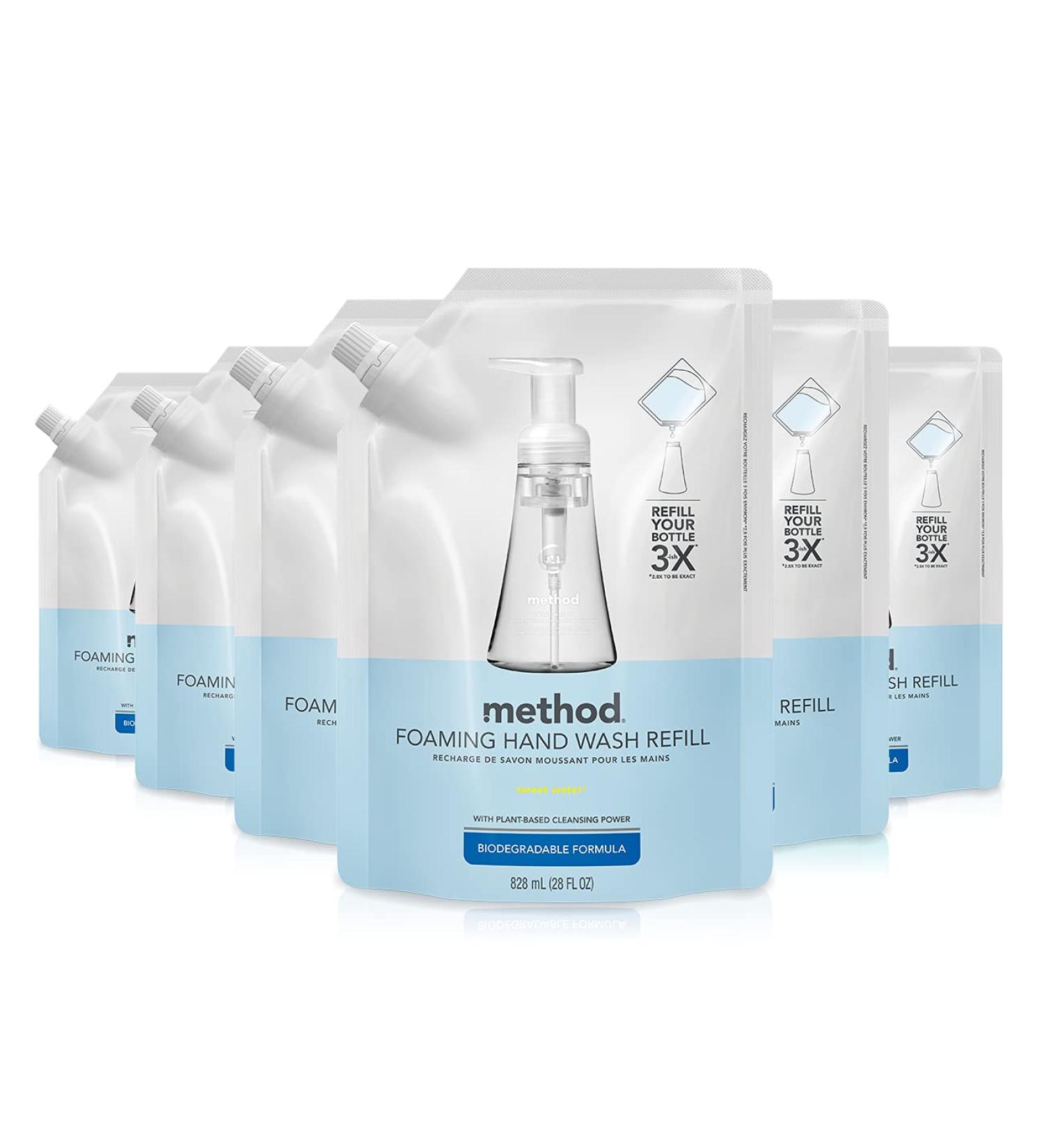 Method Foaming Hand Soap Refill Sweet Water 28 fl oz (Pack of 6) - Buy Online on GoSupps.com