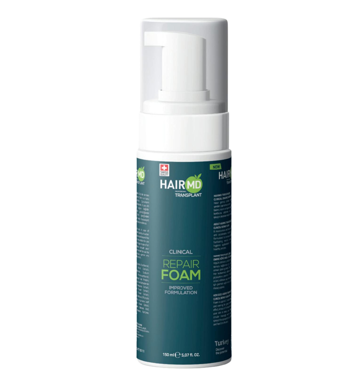 HairMD Transplant Clinical Repair Foam - 150ml Men's Hair Growth - Nourishing & Moisturizing Post-Transplant Scalp Care - Buy Online on GoSupps.com