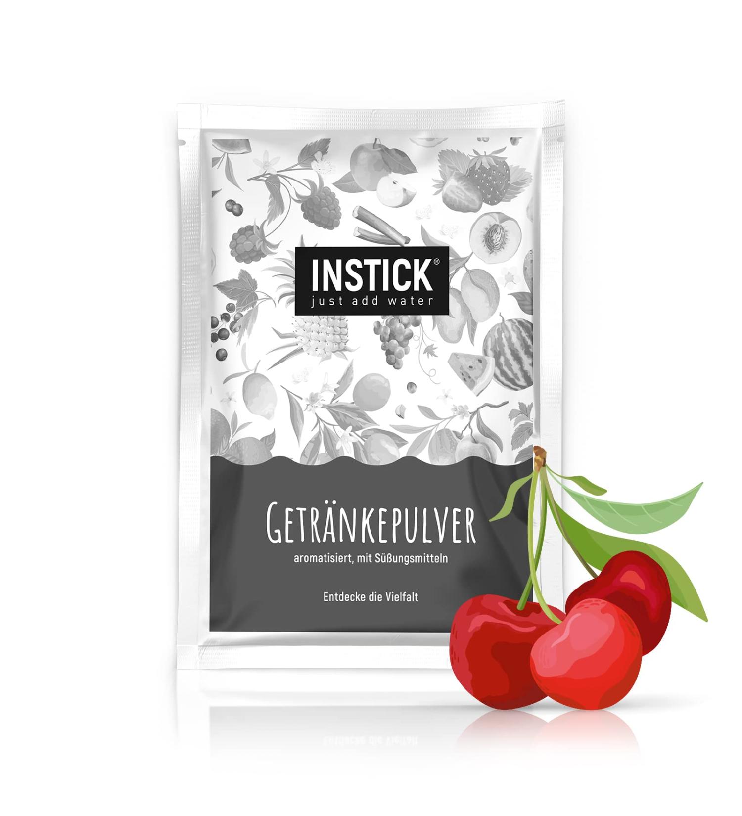 Buy Intick Sugar-Free Instant Cherry Drink Powder - Vegan Low-Calorie Vitamin C - 18L Pack - Buy Online on GoSupps.com