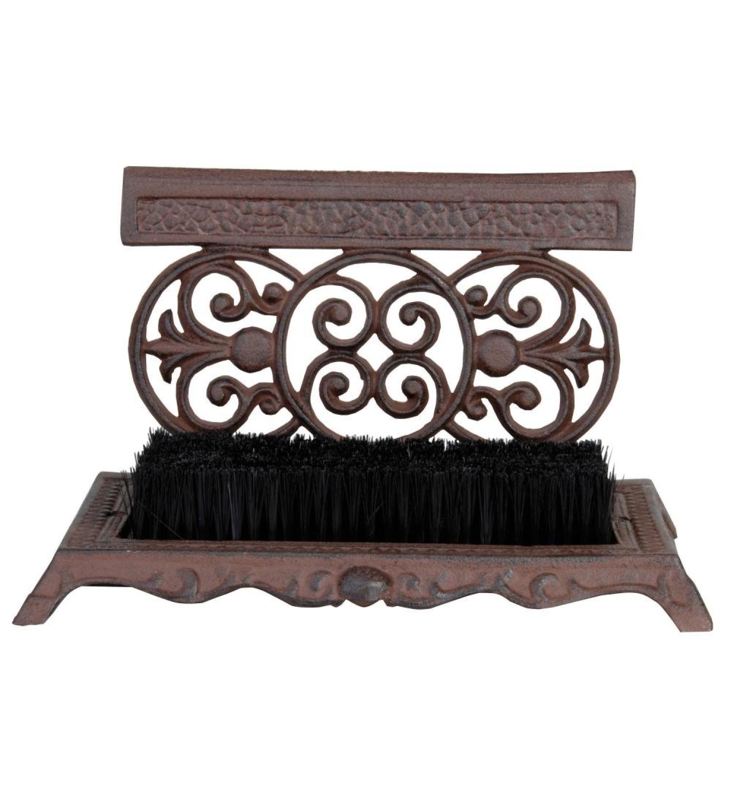 Fallen Fruits Cast Iron Shoe Scraper with Brush - Brown - Buy Online on GoSupps.com