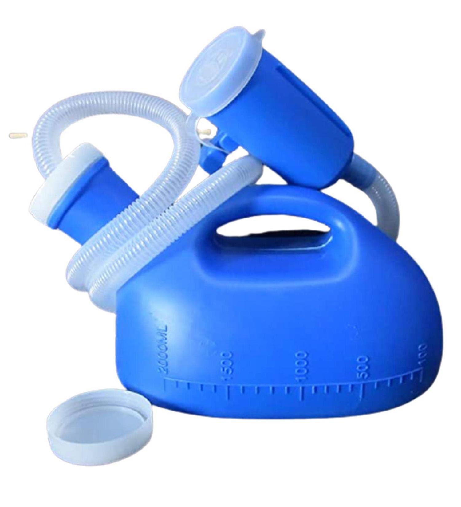 Male Urinal Bottle 2000ml Large Capacity Portable Urine Cup with 130 cm Tube for Travel/Bedroom Use Great - Buy Online on GoSupps.com