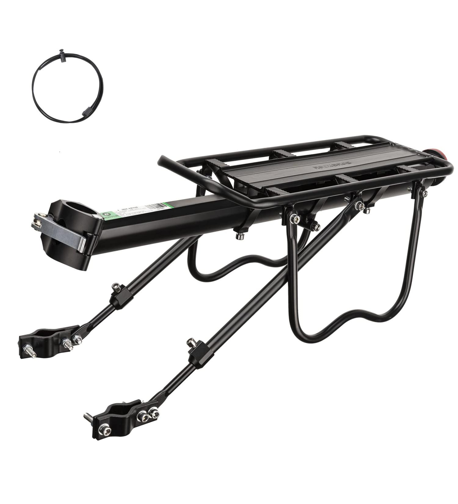 ROCKBROS Bike Cargo Rack | Adjustable Luggage Carrier Rear Rack | 165 lbs Capacity | Universal Black - Buy Online on GoSupps.com