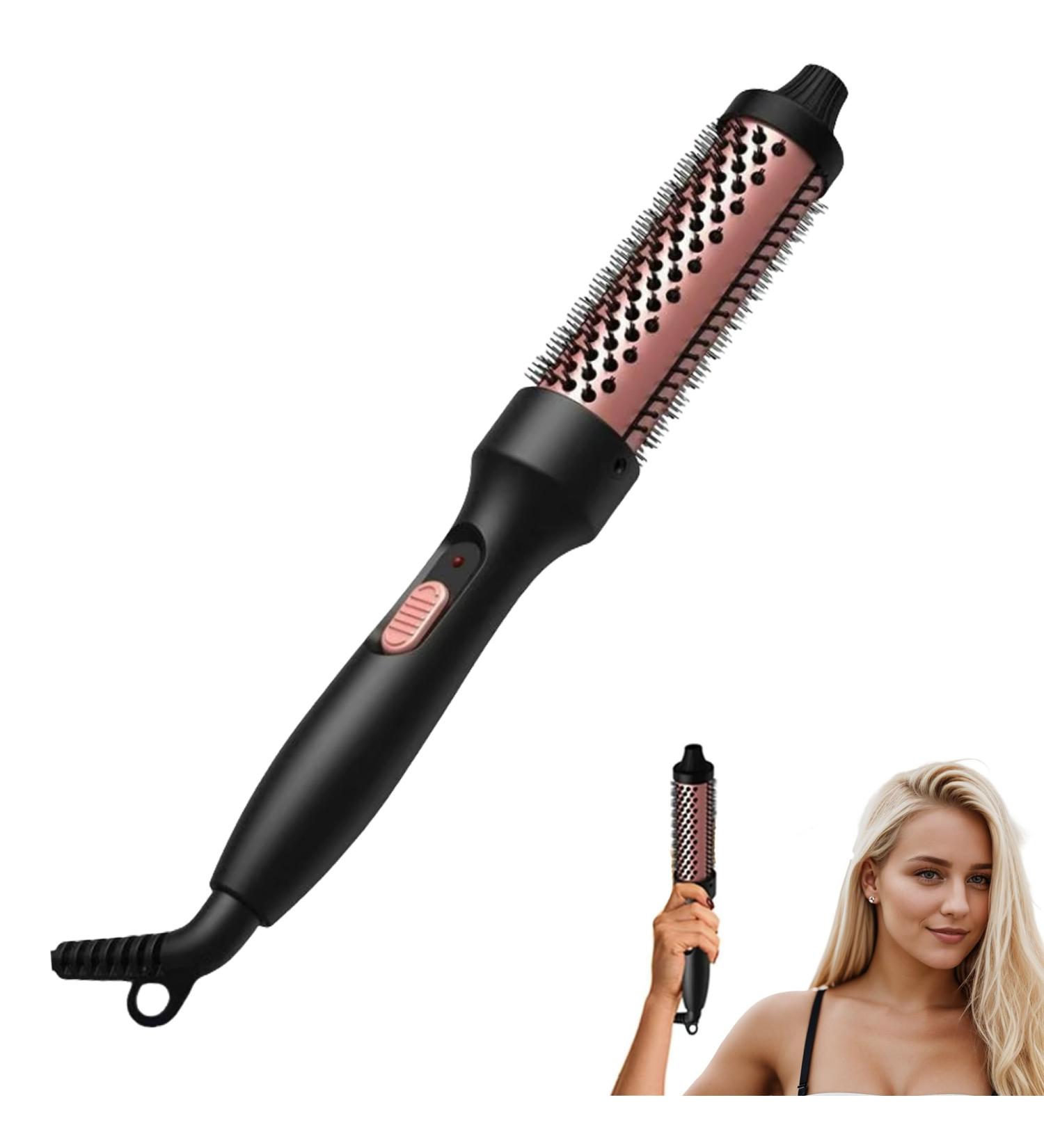 Automatic Curling Wand for Long Hair | Thermal Brush Hair Curling Iron for Lasting Curls | Crimper Tool for Women & Girls - Black - Buy Online on GoSupps.com