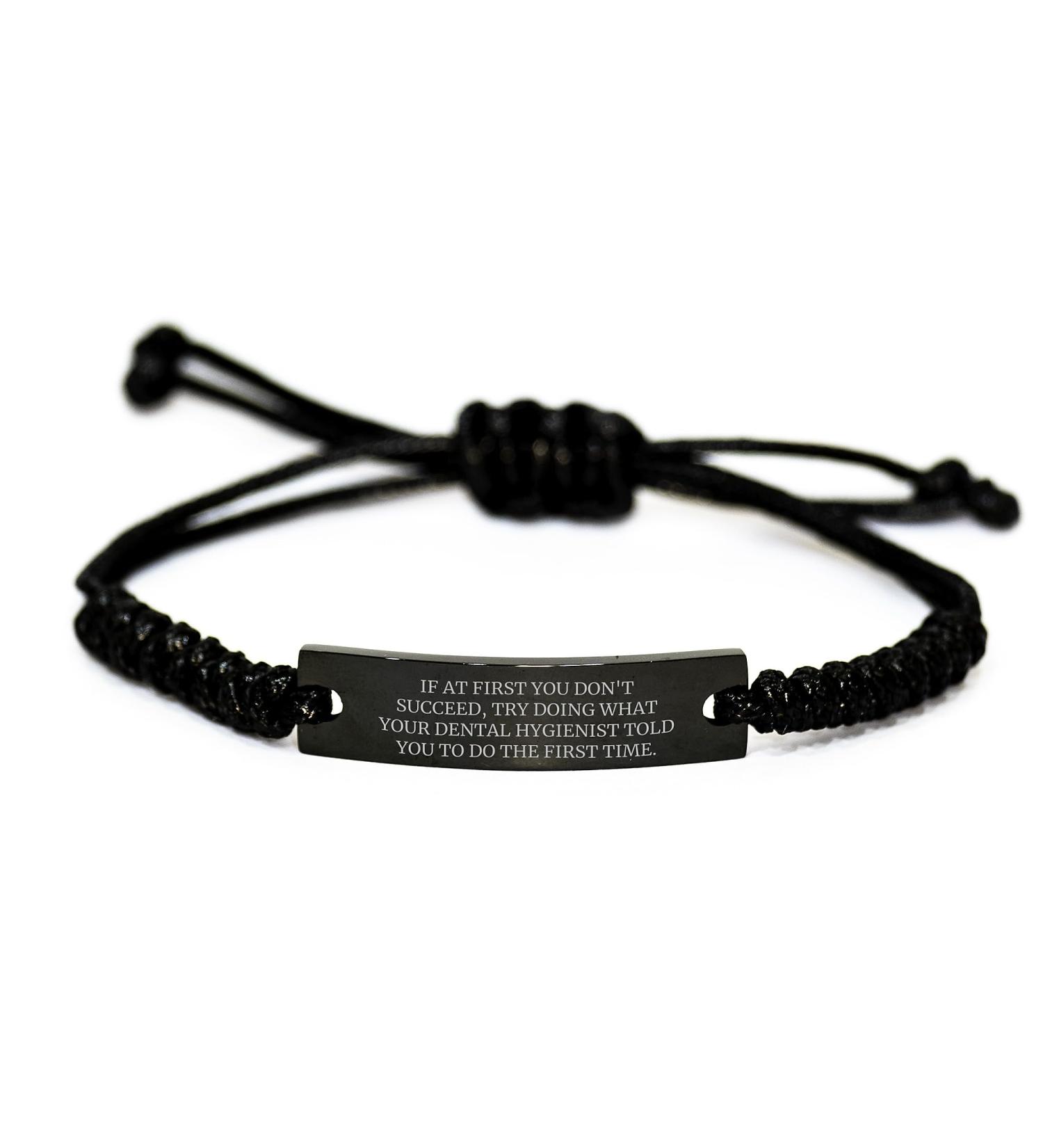 Funny Dental Hygienist Rope Bracelets for Men Christmas Unique Gifts from Family to Dental Hygienist Friends Coworkers