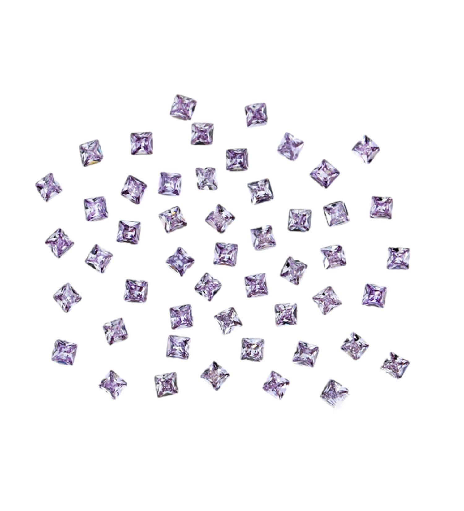 Unique Square Pointed Bottom Rhinestones For Nail Decoration Eye Catching Nail Accessories Square Pointed Bottom Rhinestones Purple middle - Buy Online on GoSupps.com