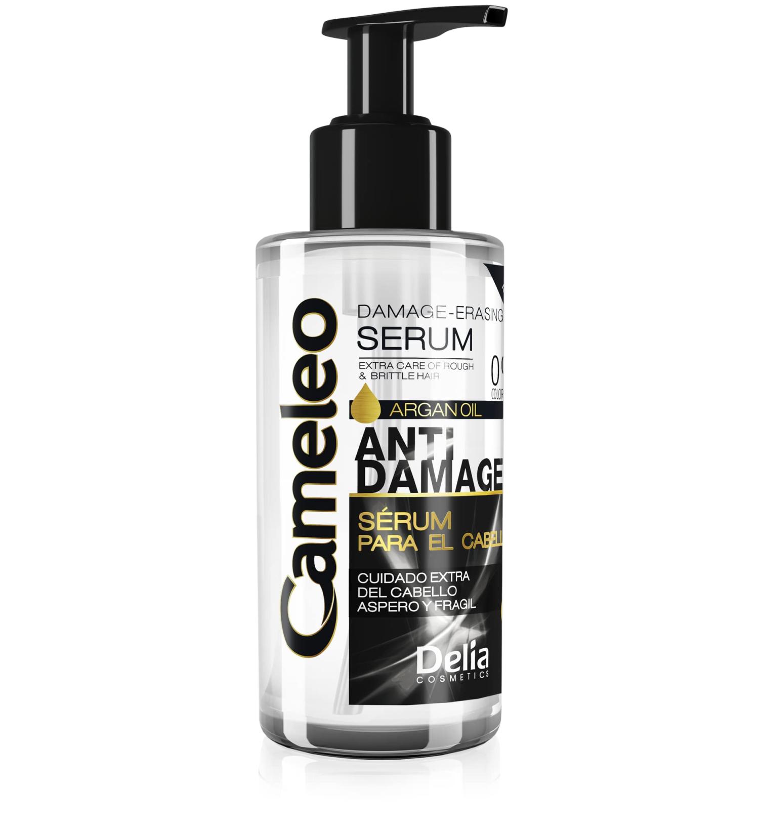 Cameleo Keratin Serum for Damaged Hair - Regenerating Repair Treatment with Argan Oil | 150ml - Heat Protection & Paraben Free - Buy Online on GoSupps.com