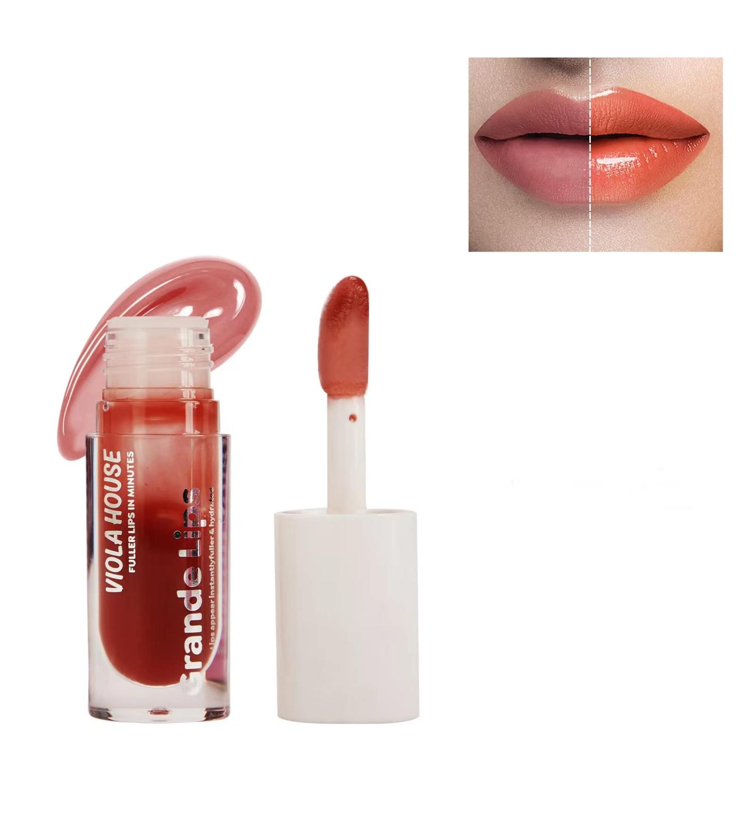Viola House Lip Plumper Gloss - 100% Natural Extreme Volume Lip Booster in 5 Colors | Fuller-Looking Lips (5ml) - Buy Online on GoSupps.com