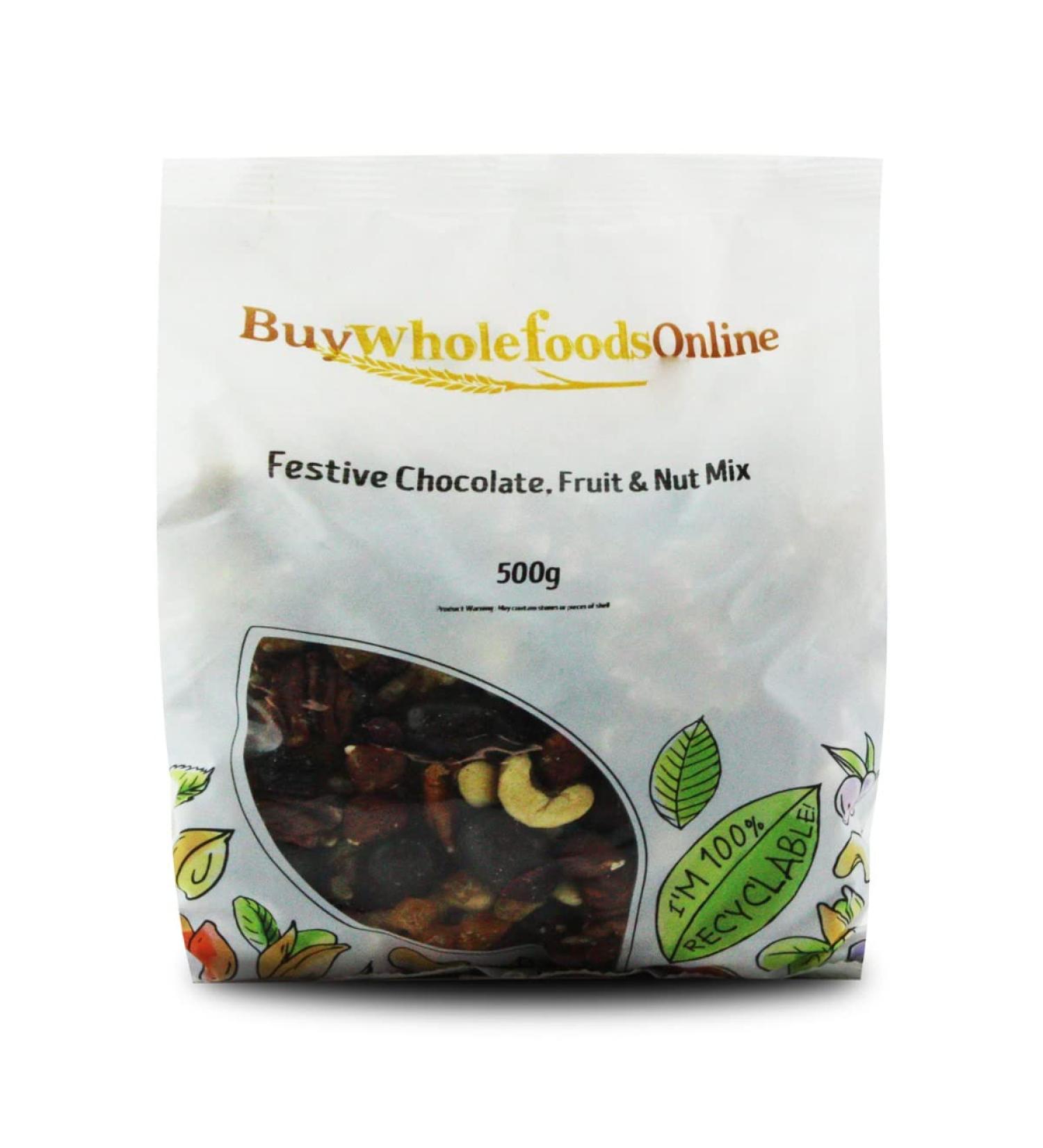 Festive Chocolate Fruit & Nut Mix 500g (BWFO)
