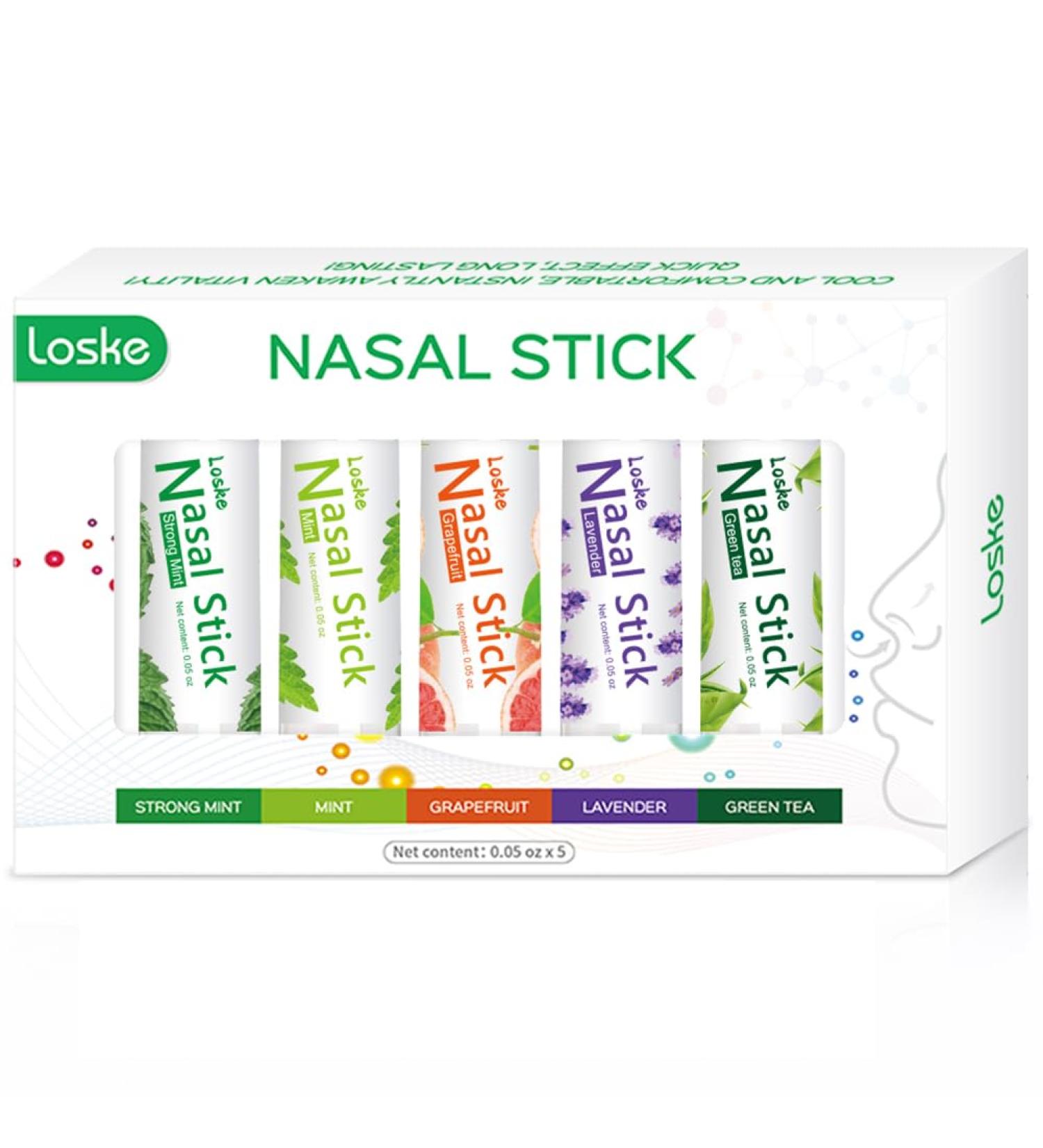 Nasal Stick Instant Relief and Refreshment Travel Size Quick Acting Long Lasting Invigorating Scent Non Irritating Nasal Inhaler (Large Mint Strong Mint Grapefruit Lavender Green Tea) Mint Strong Mint Grapefruit  - Buy Online on GoSupps.com