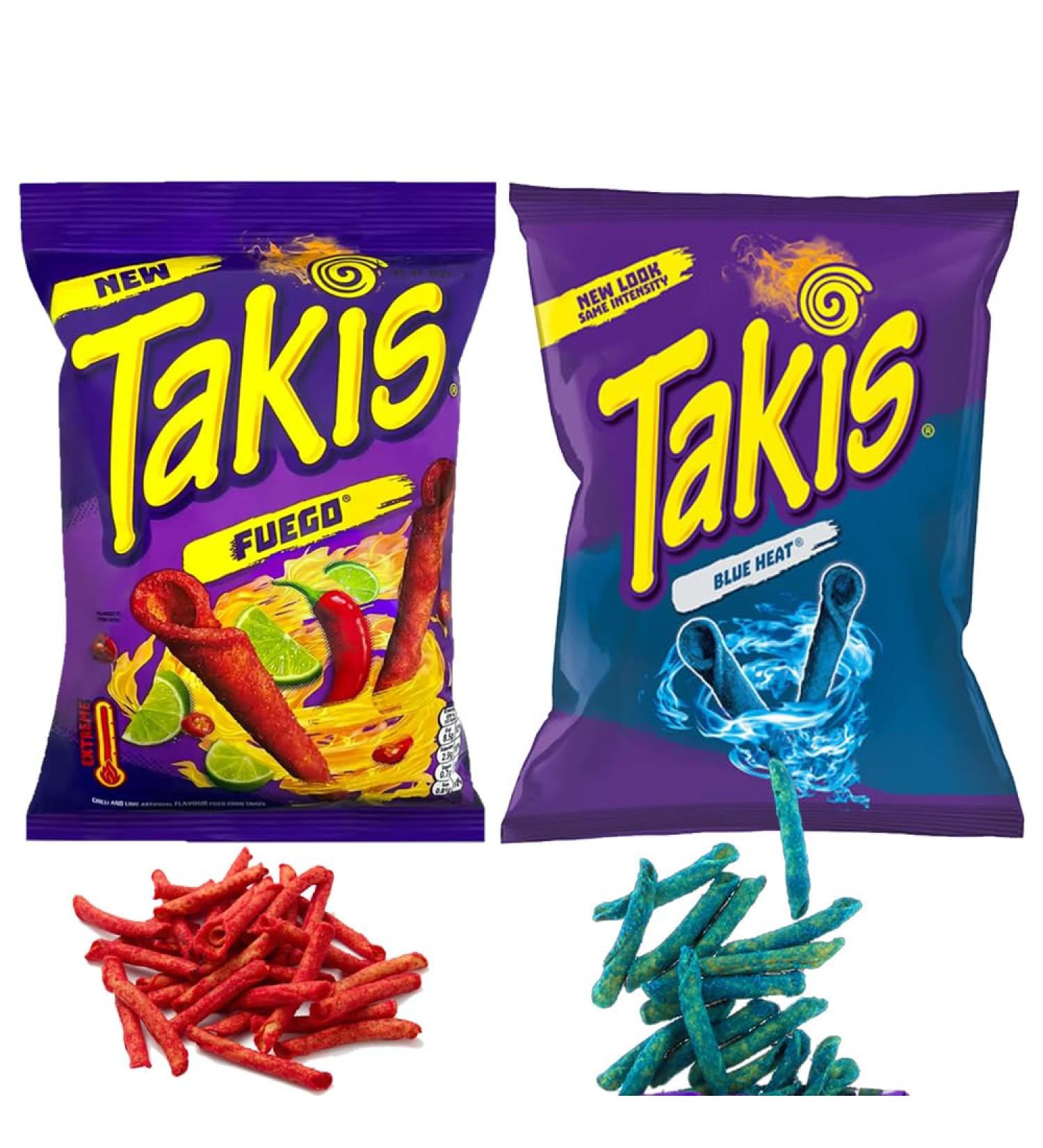 2 x Mixed Takis Fuego Corn Chips & Blue Heat Tortilla Chips Bags - Buy Online on GoSupps.com