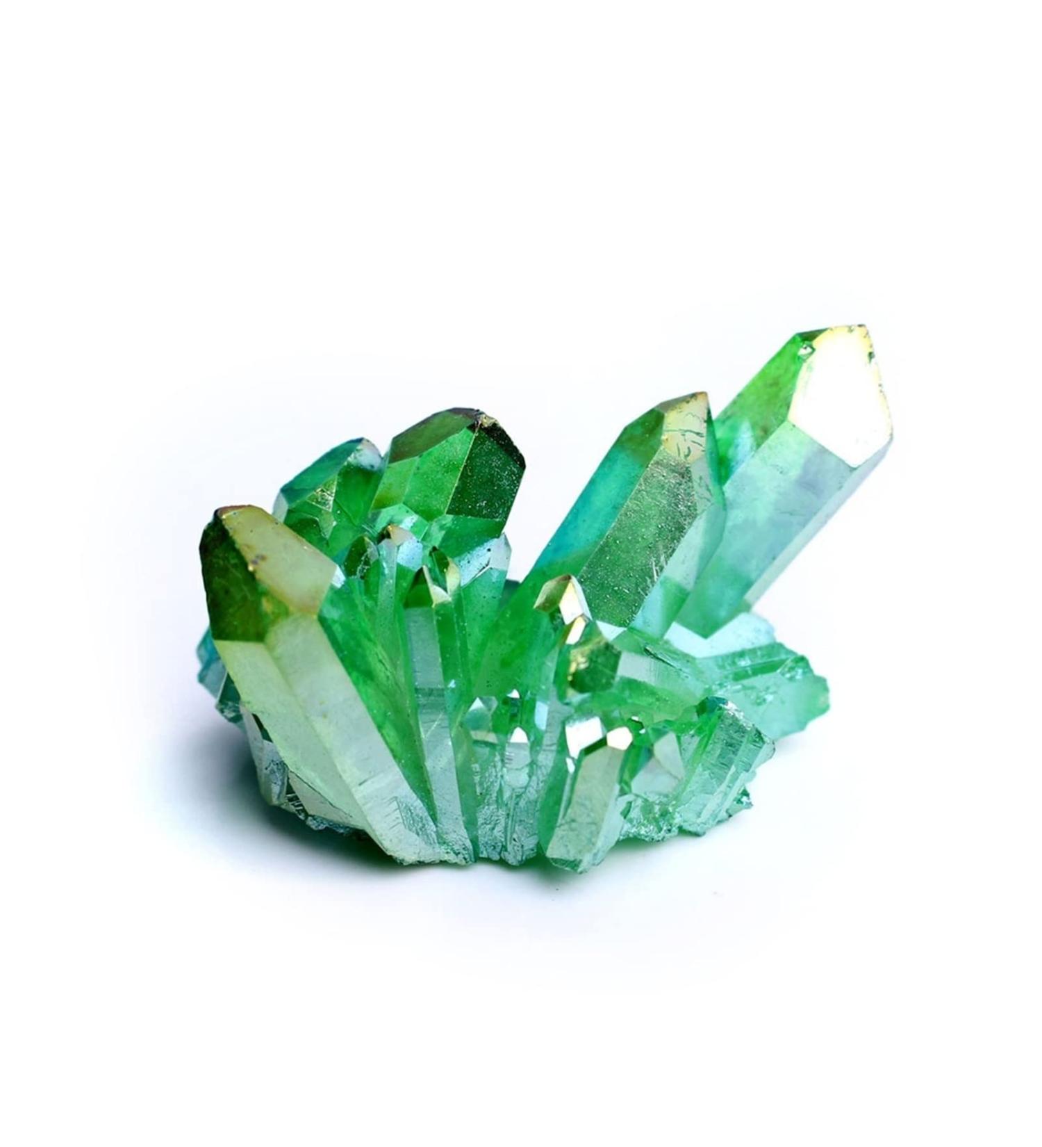 Natural Green Electroplated Vug Crystal Quartz Specimen ElectroplatingCrystal Clusters Decoration Gift Crystal Cluster 50-60g Green - Buy Online on GoSupps.com