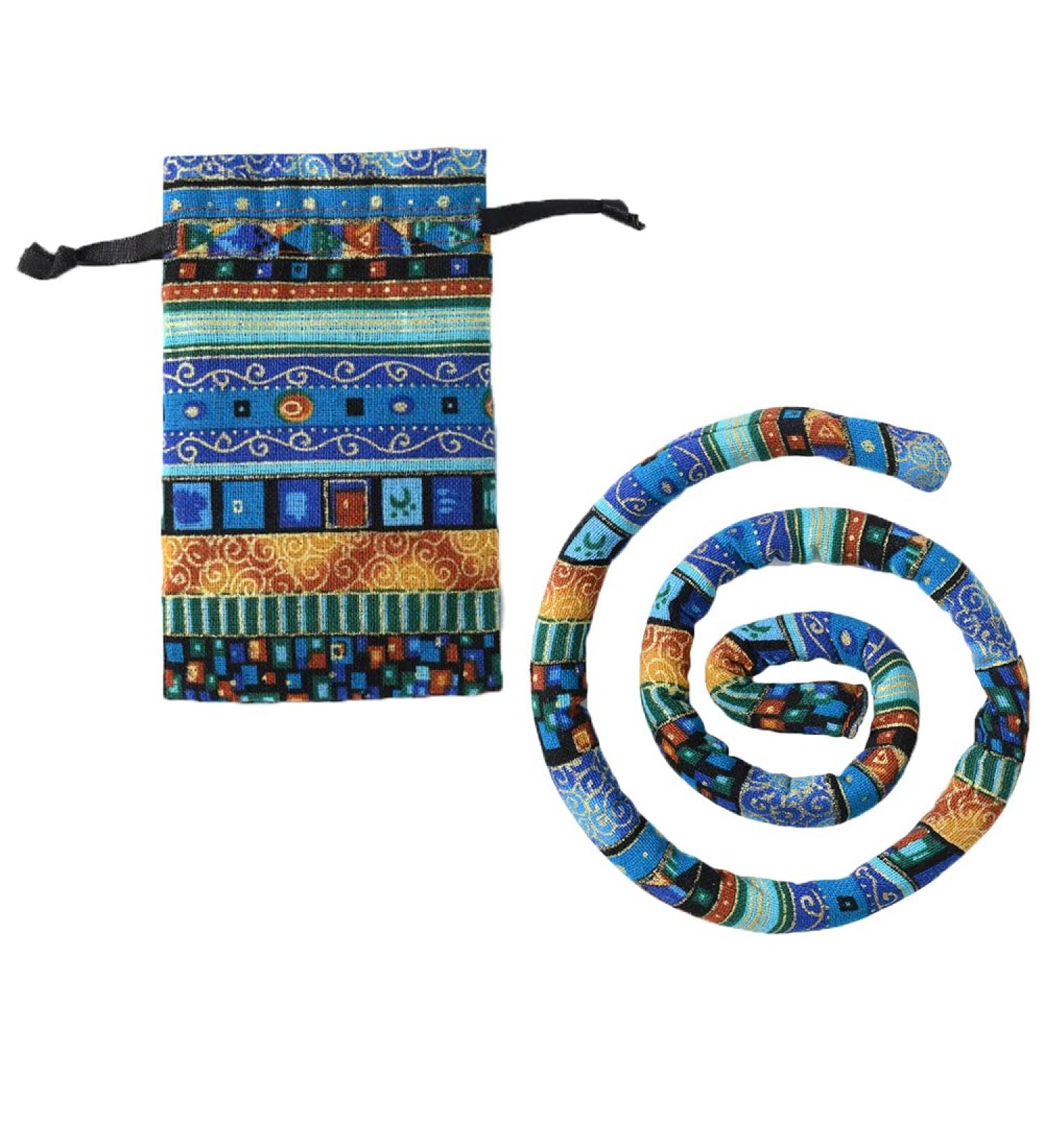 Spiral Lock Hair Tie Dreadlock Accessory | Bendable Hair Ties for Women and Men | 25 Inch Colorful Curly Hair Holder | Storage Bags Included (Blue) - Buy Online on GoSupps.com