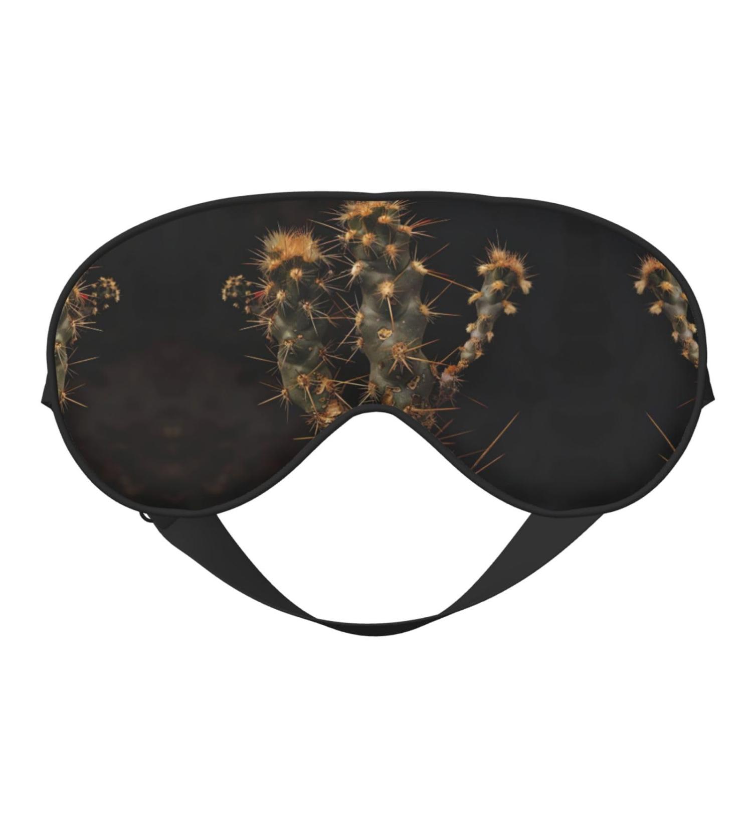 Cactus Print Unisex Sleeping Eye Mask | Soft & Comfortable Light-Blocking | Ideal for Travel & Sleep - Shop Now - Buy Online on GoSupps.com