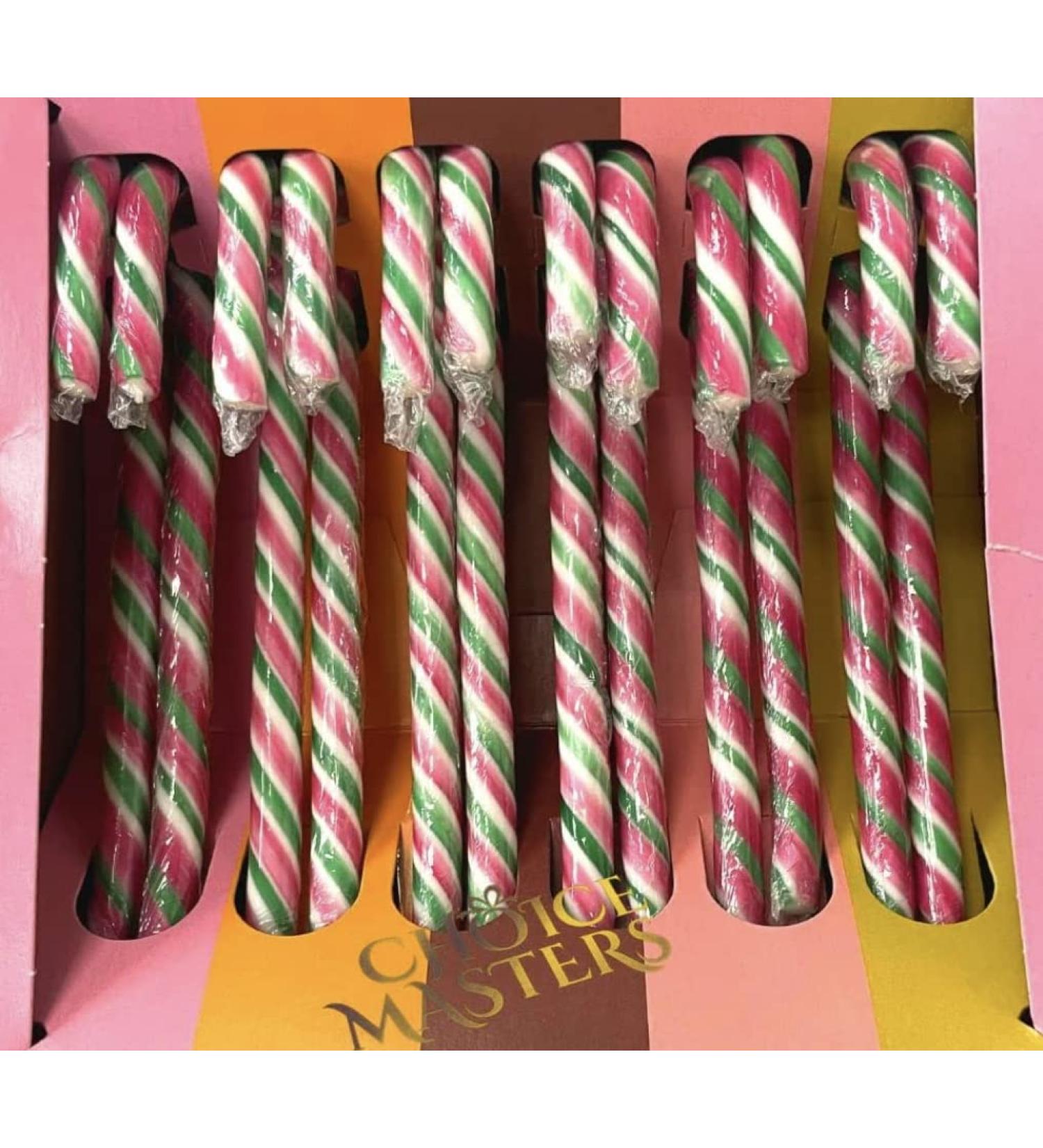 Candy Cane - 12 Peppermint Candy Canes Christmas Candy Sticks Natural Colours & Flavour/Vegan/Vegetarian/Gluten Free/Traditional Red Green & White Candy Canes 170g - Buy Online on GoSupps.com