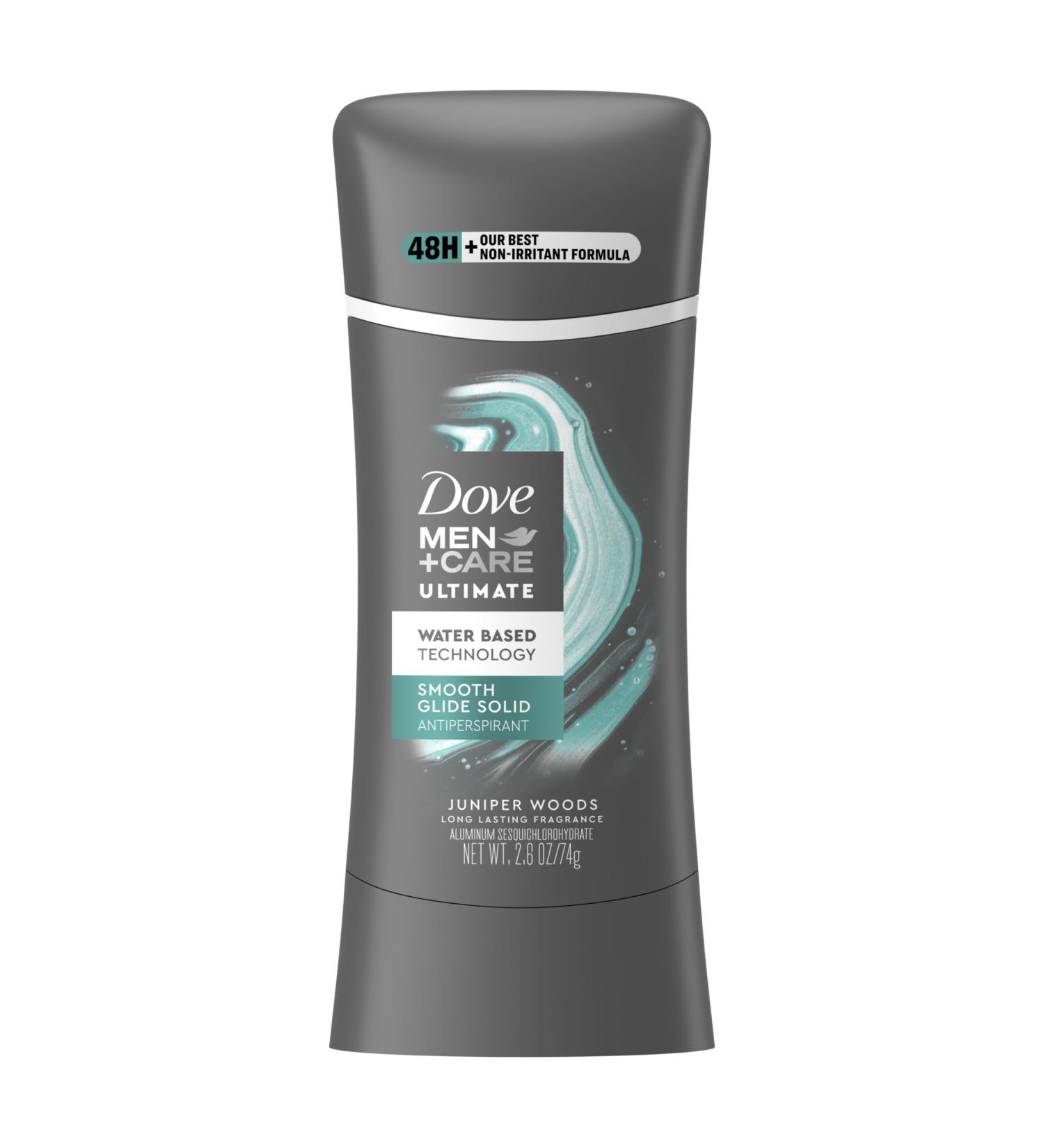 Dove Men Care Ultimate Smooth Glide Solid Antiperspirant Juniper Woods 2.6 Ounce