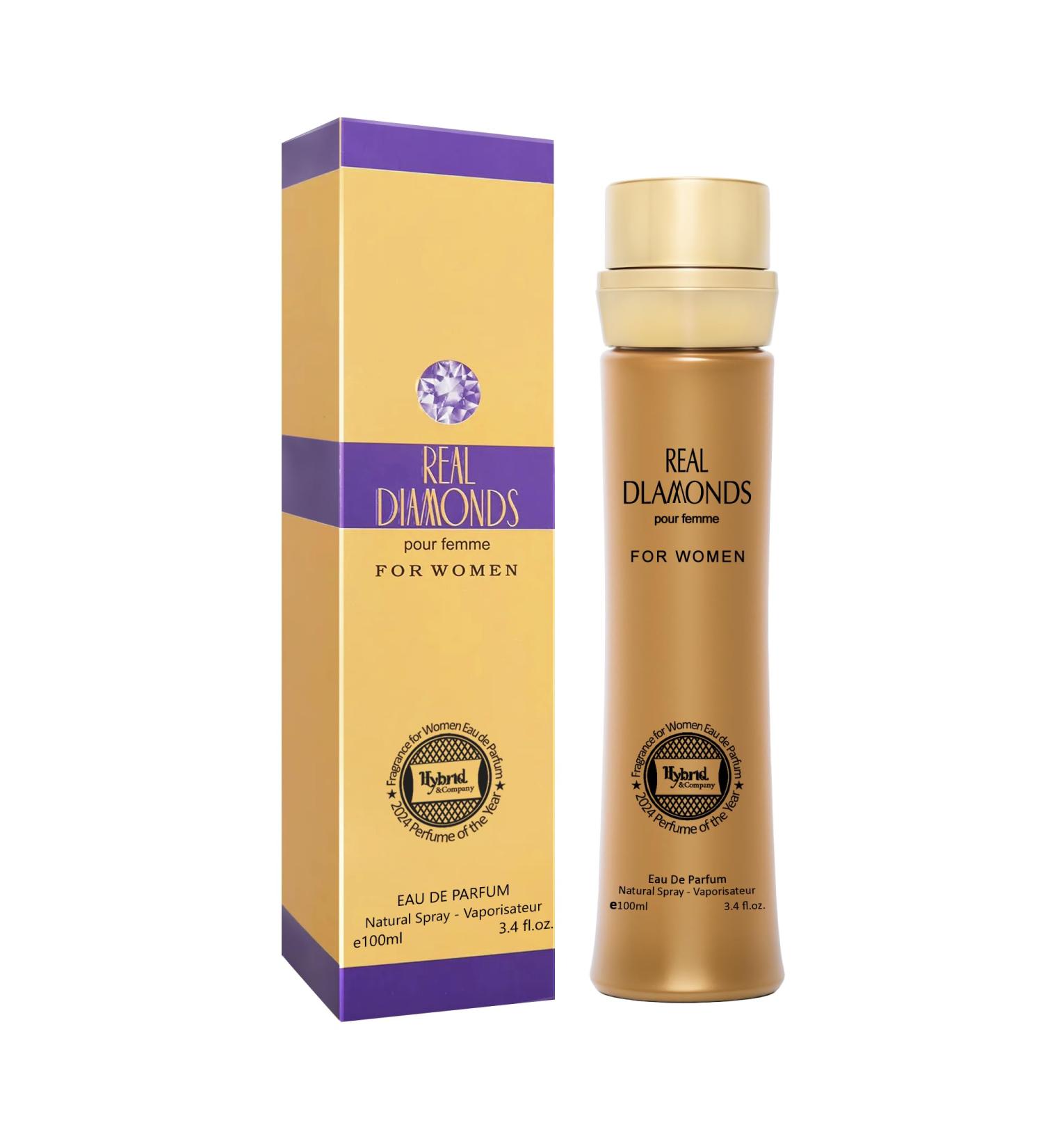 Hybrid & Company Women Real Diamond Pour Femme Eau De Parfum Natural Spray Vaporisateur 3.4 Fl Oz REAL DIAMOND 3.4 Fl Oz (Pack of 1) - Buy Online on GoSupps.com